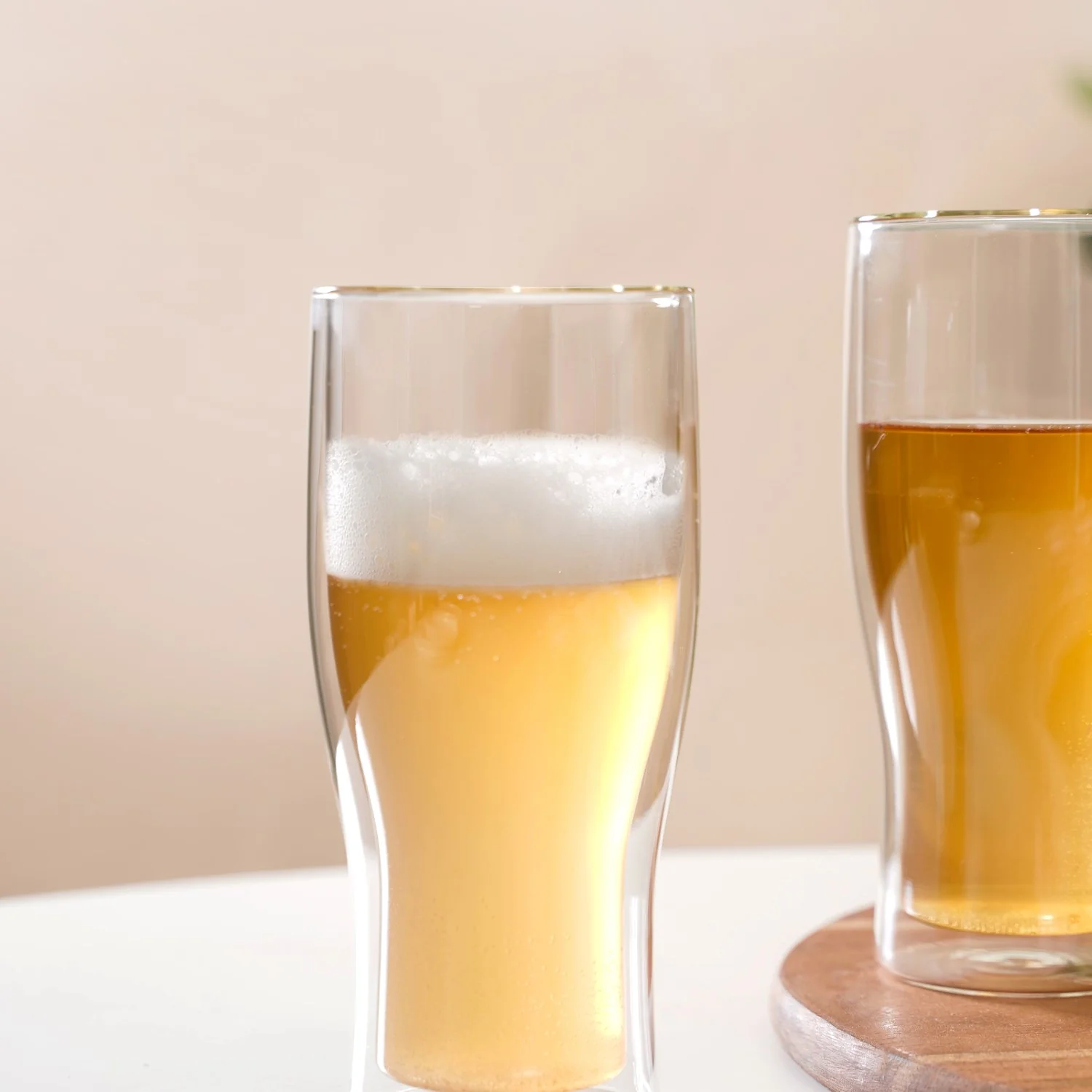 Irish Pint Beer Double Wall Glass Set Of 2 575ml - Image 3