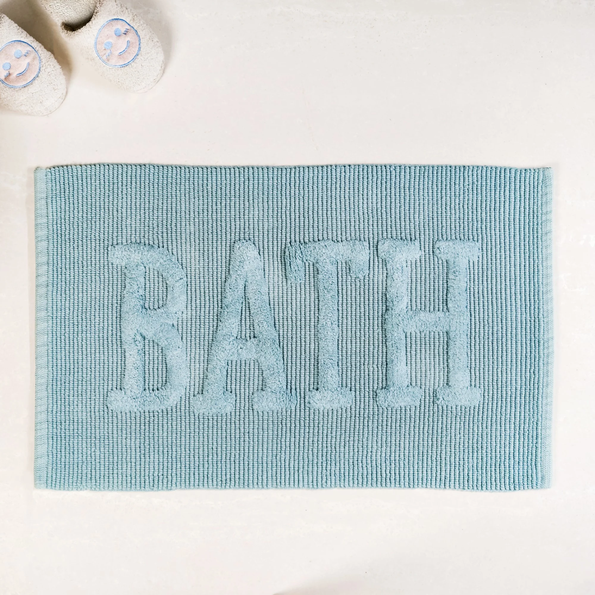 Ivory Blue Absorbent Bathroom Mat Large 32x20 Inch - Image 3