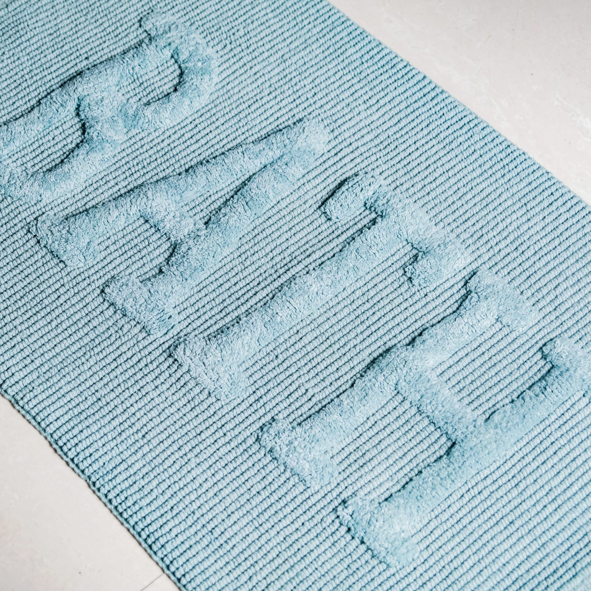 Ivory Blue Absorbent Bathroom Mat Large 32x20 Inch - Image 6