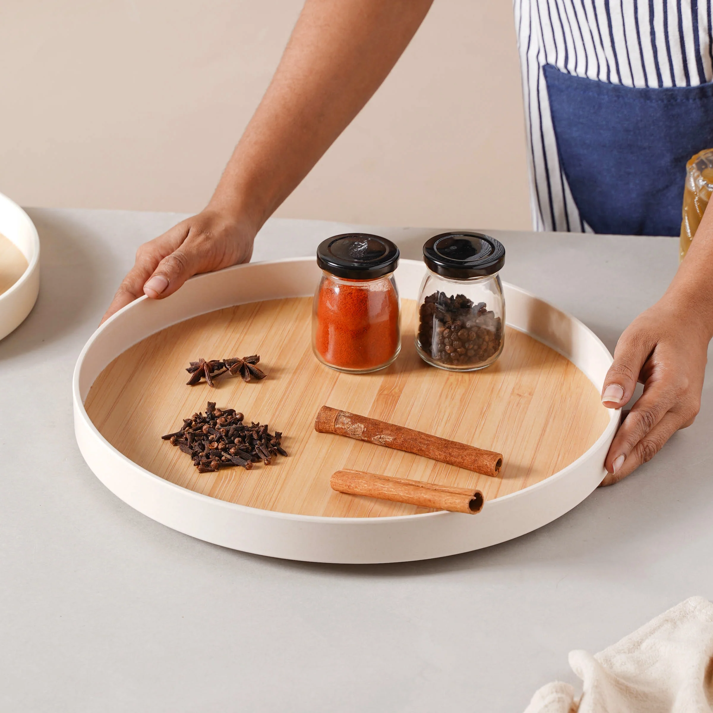 Japanese Bamboo Tea Tray - Image 2