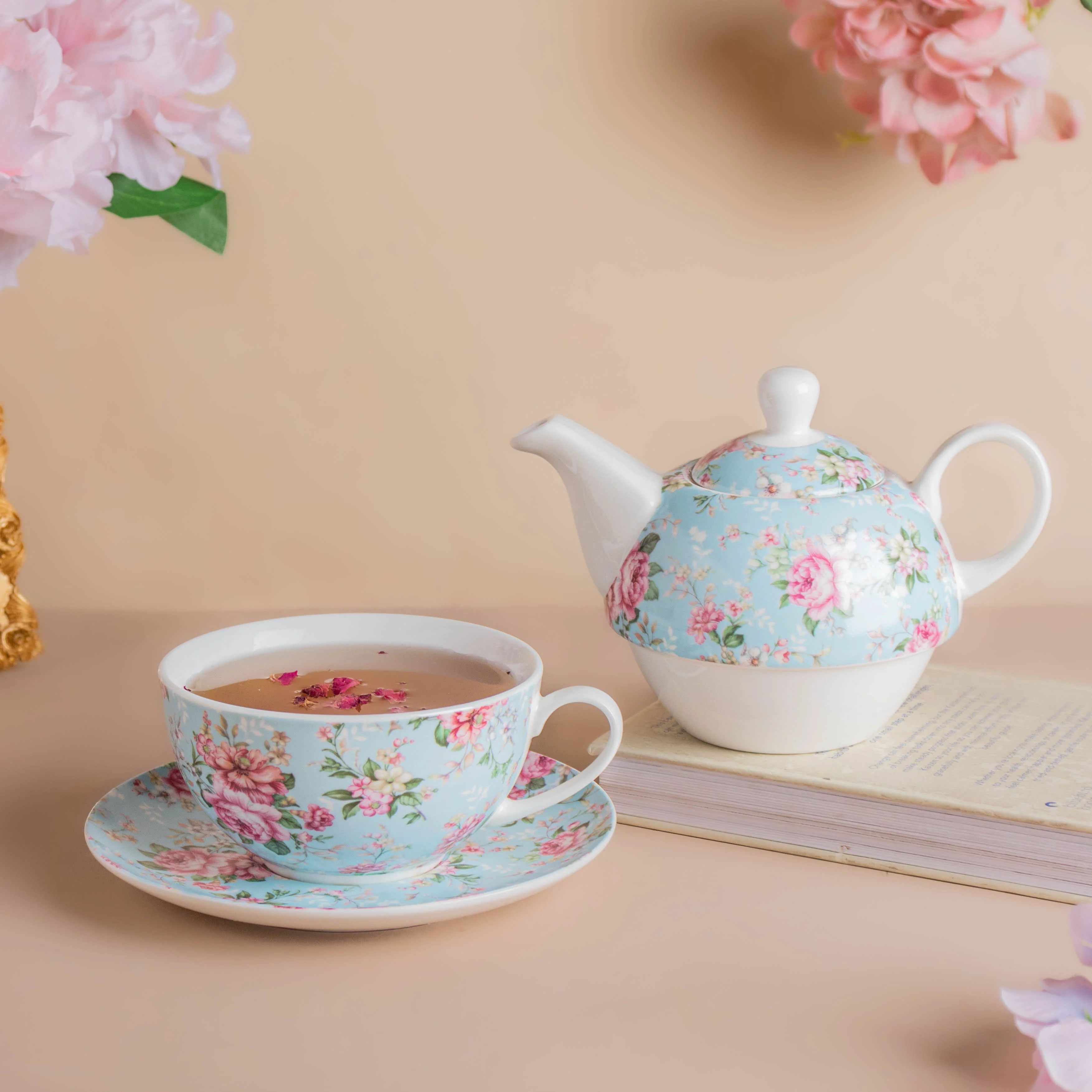 JARDIN Floral Teapot Cup and Saucer - Image 5