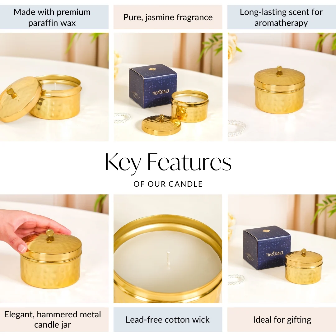 Jasmine Luxe Candle Jar - Image 5