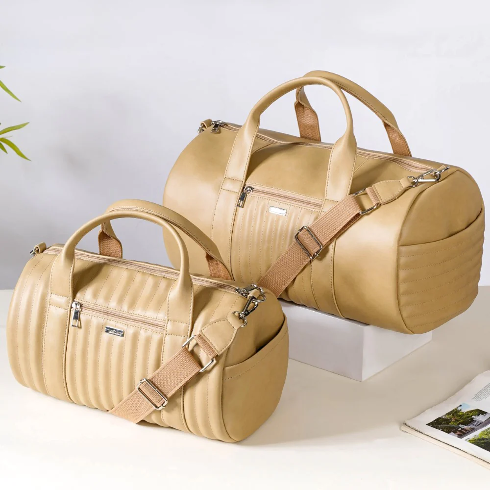 Jet-Setter Duffel Bag Beige Set Of 2