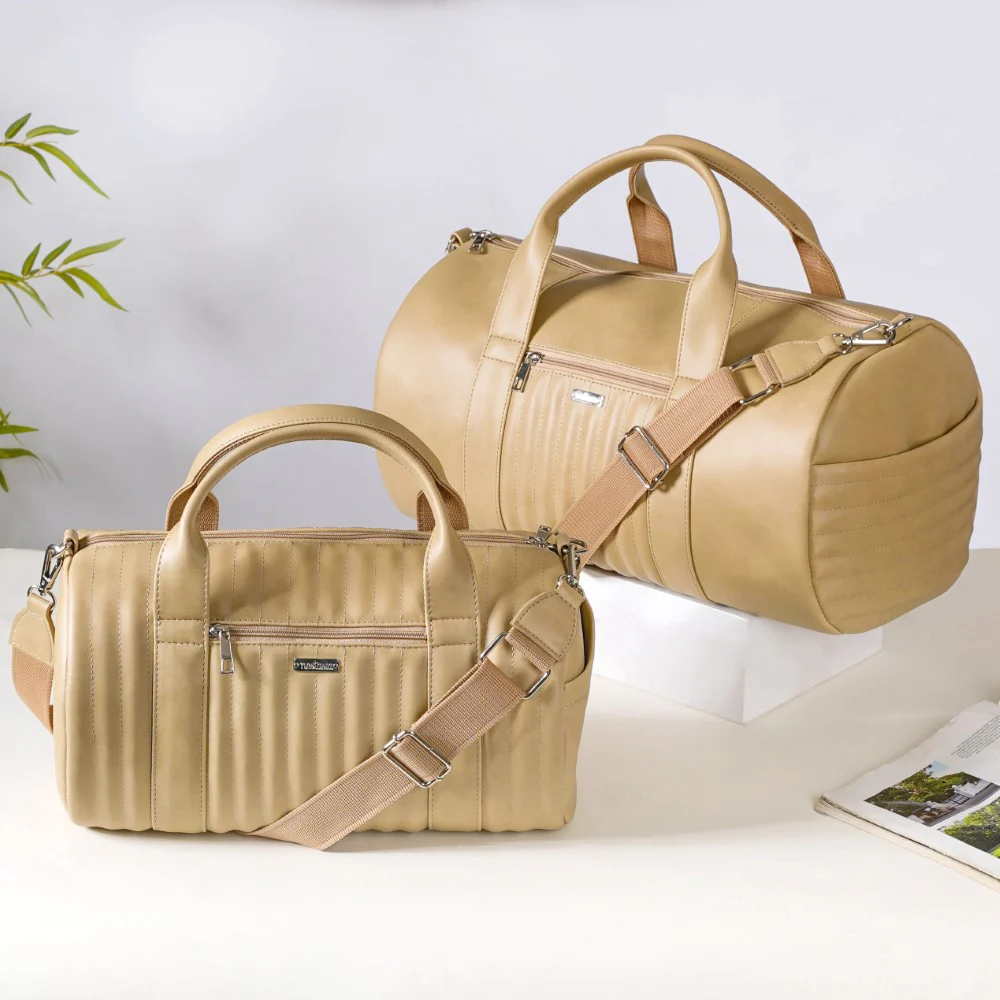 Jet-Setter Duffel Bag Beige Set Of 2 - Image 11