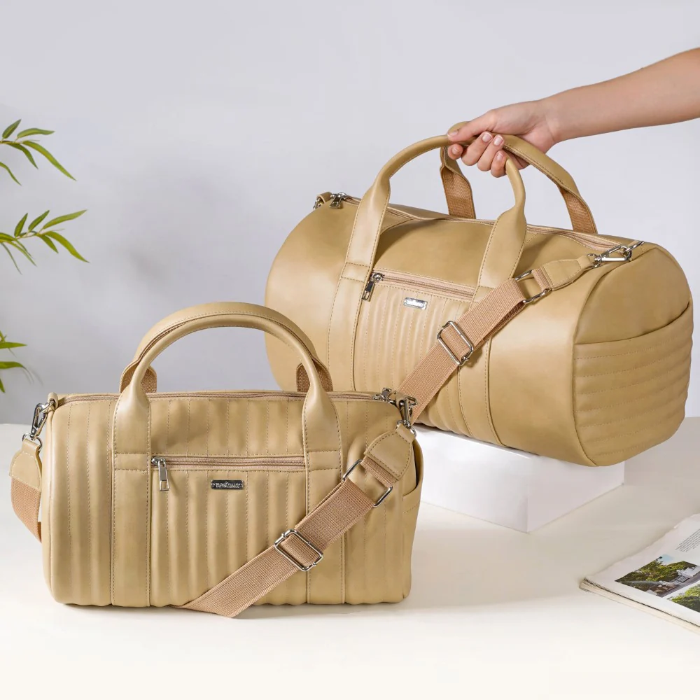 Jet-Setter Duffel Bag Beige Set Of 2 - Image 2