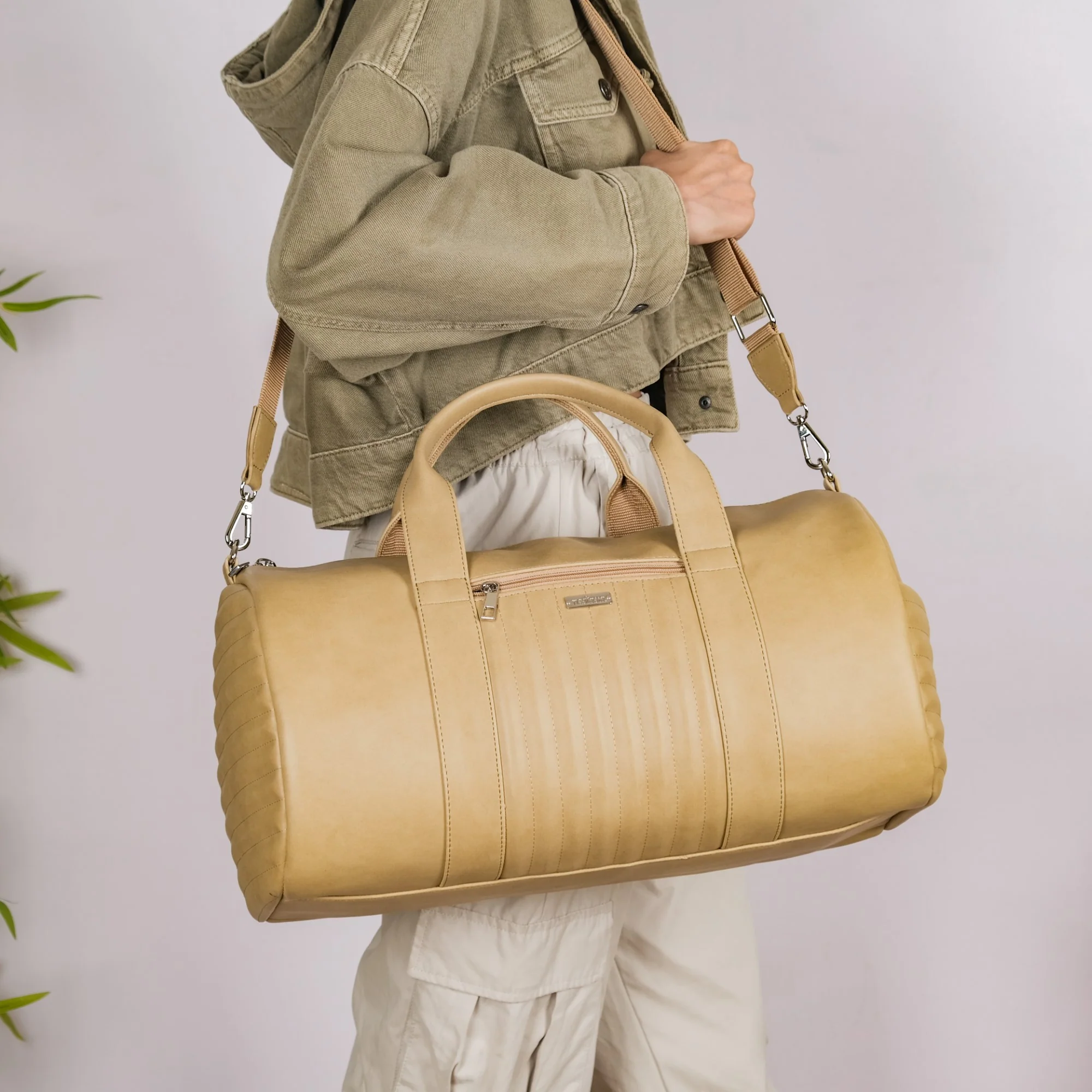 Jet-Setter Duffel Bag Beige Set Of 2 - Image 3