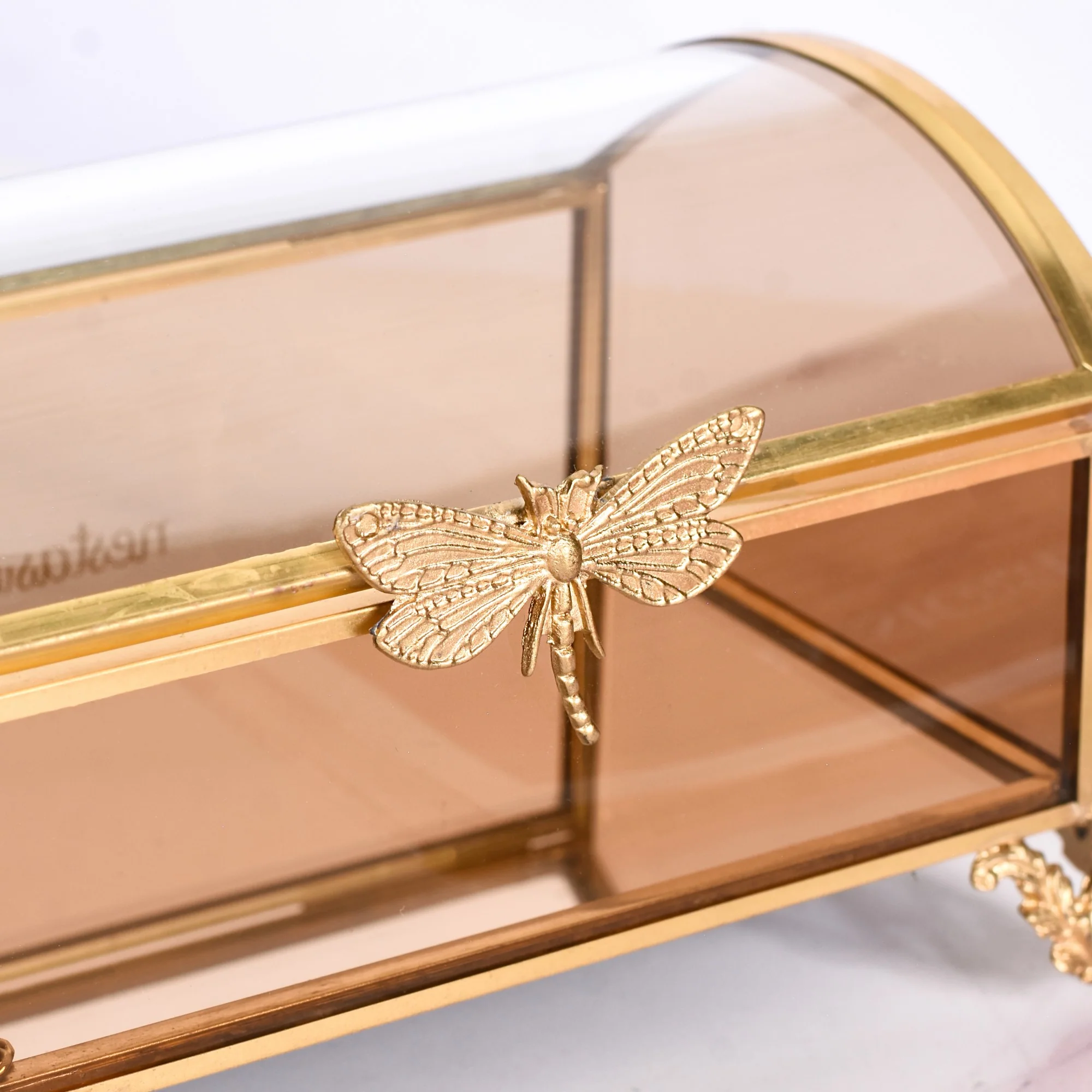 Jewellery Box With Dragonfly Handle Amber - Image 6