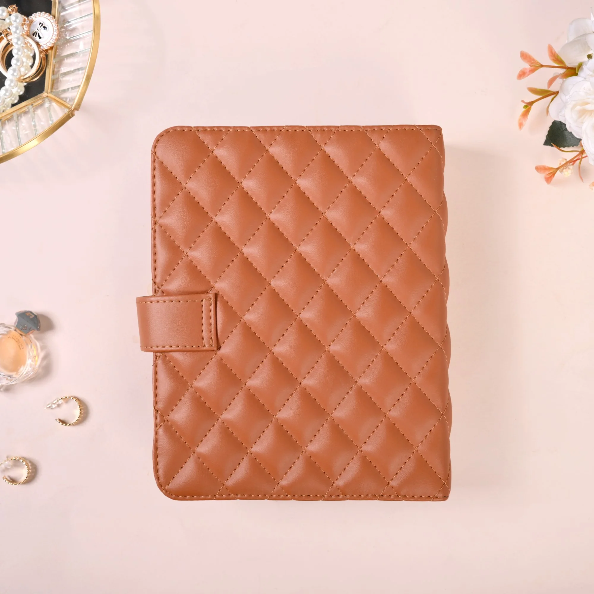 Jewellery Organiser And Storage Bag Brown - Image 9