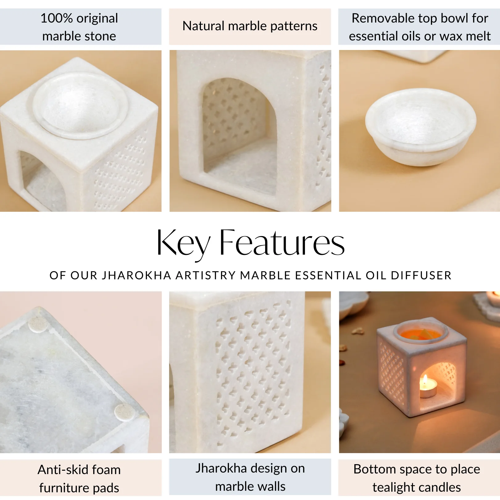 Jharokha Artistry Marble Diffuser - Image 5