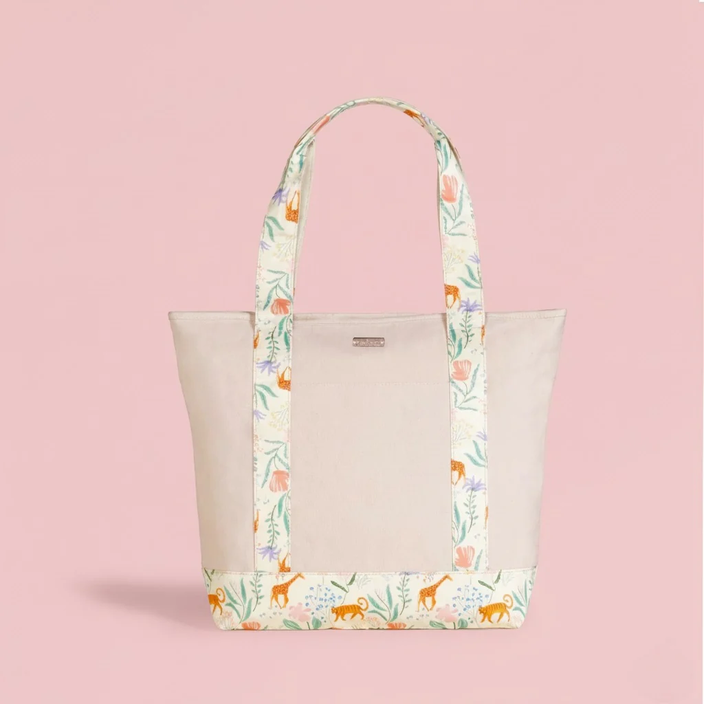 Jungle Adventure Large Canvas Zipper Tote Bag - Image 2