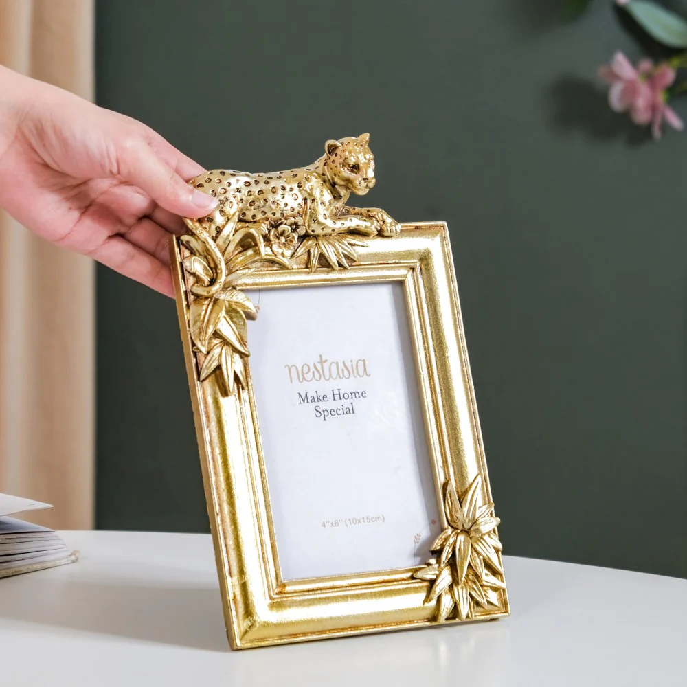 Jungle Resin Photo Frame Gold 8"x6" - Image 3
