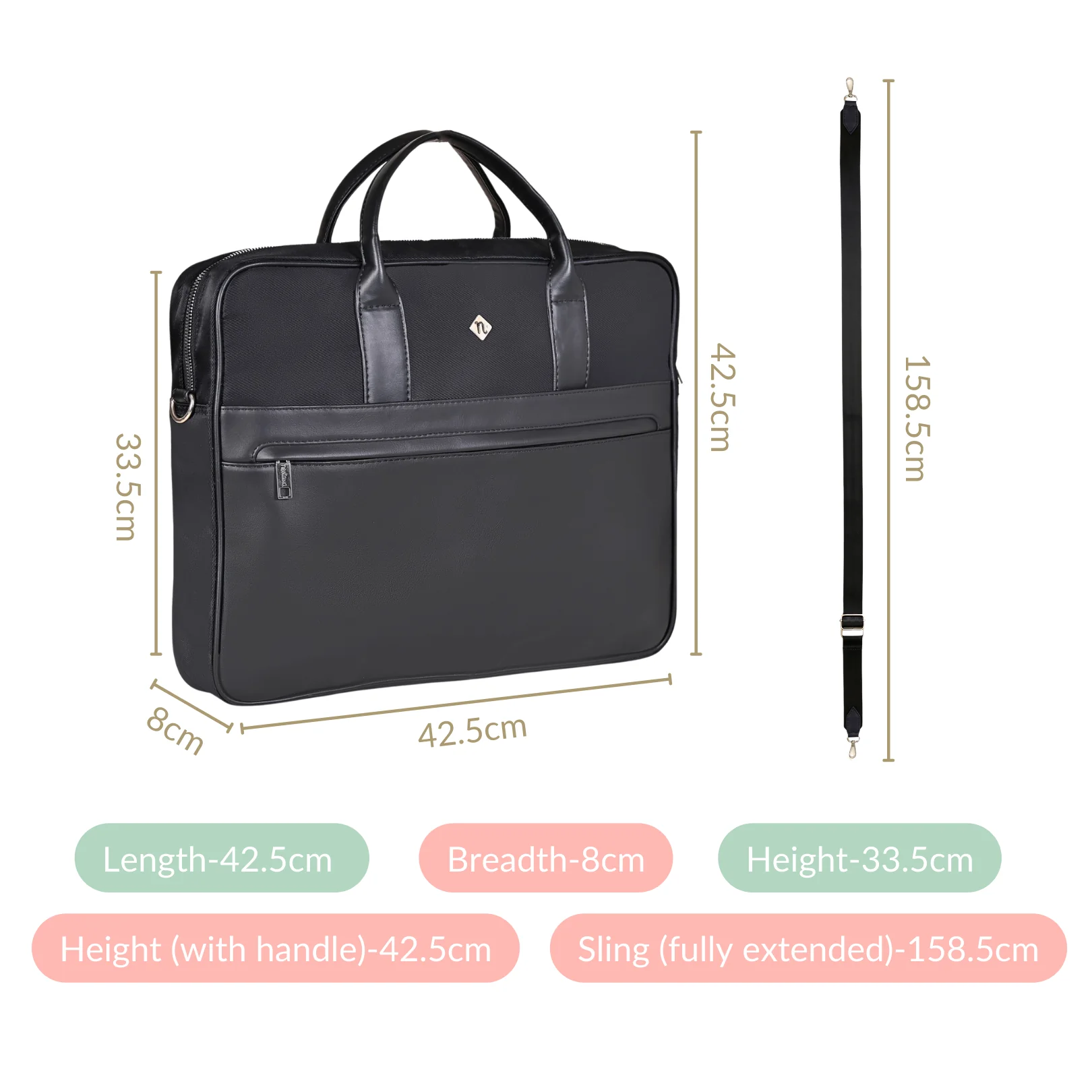 Kaizen Laptop Bag Black 15 Inch - Image 4