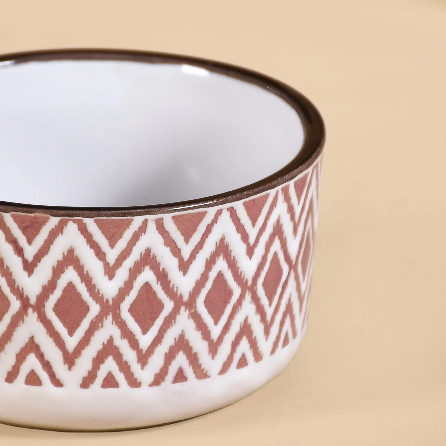 Kaleido Ceramic Small Bowl Set Of 4 Pink 200ml - Image 7