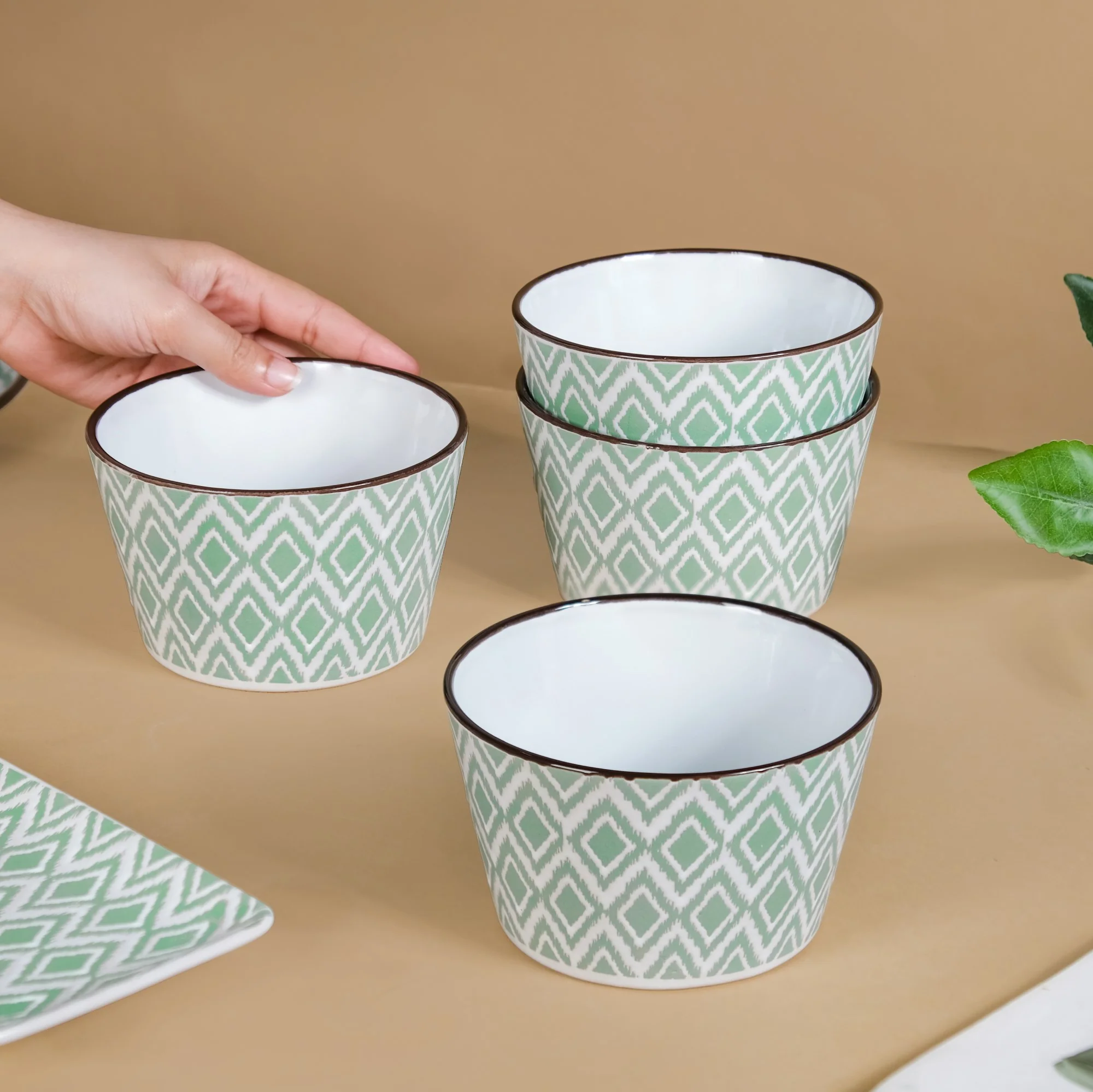 Kaleido Mint Green 16 Piece Dinner Set For 4 - Image 6