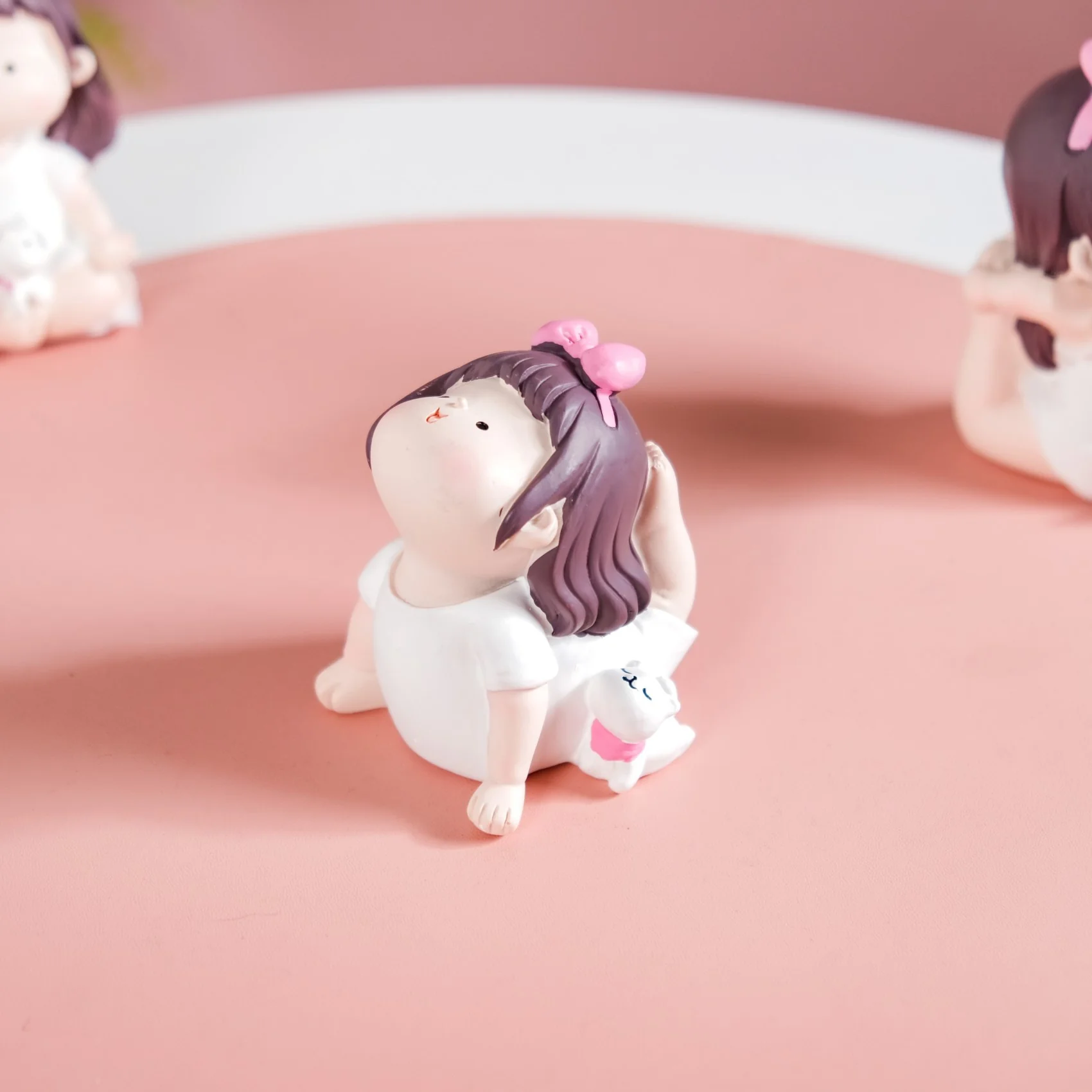 Kawaii Little Girl Yoga Showpiece Set Of 4 - Image 11