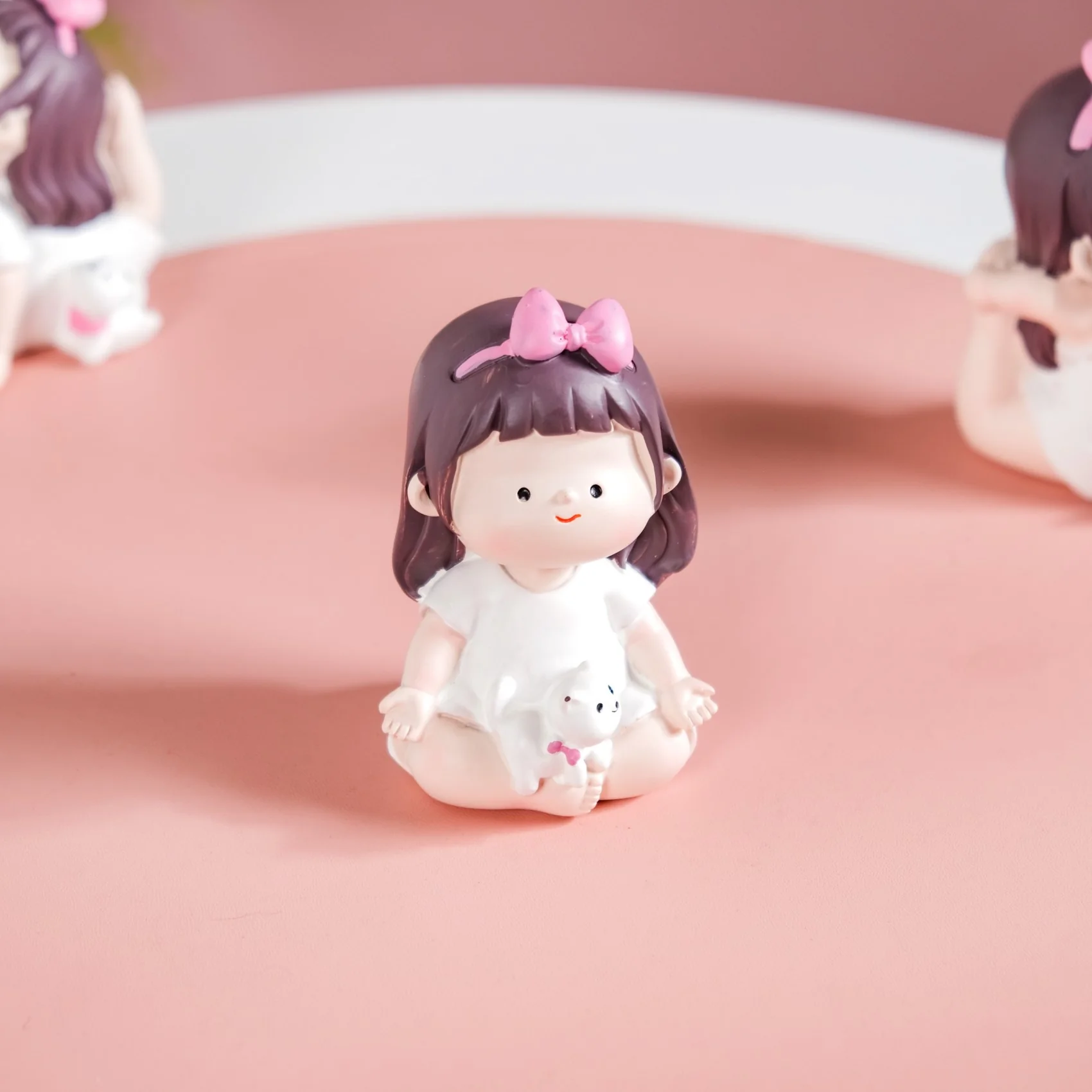 Kawaii Little Girl Yoga Showpiece Set Of 4 - Image 13