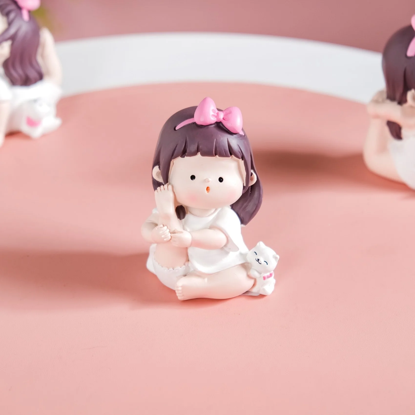 Kawaii Little Girl Yoga Showpiece Set Of 4 - Image 14