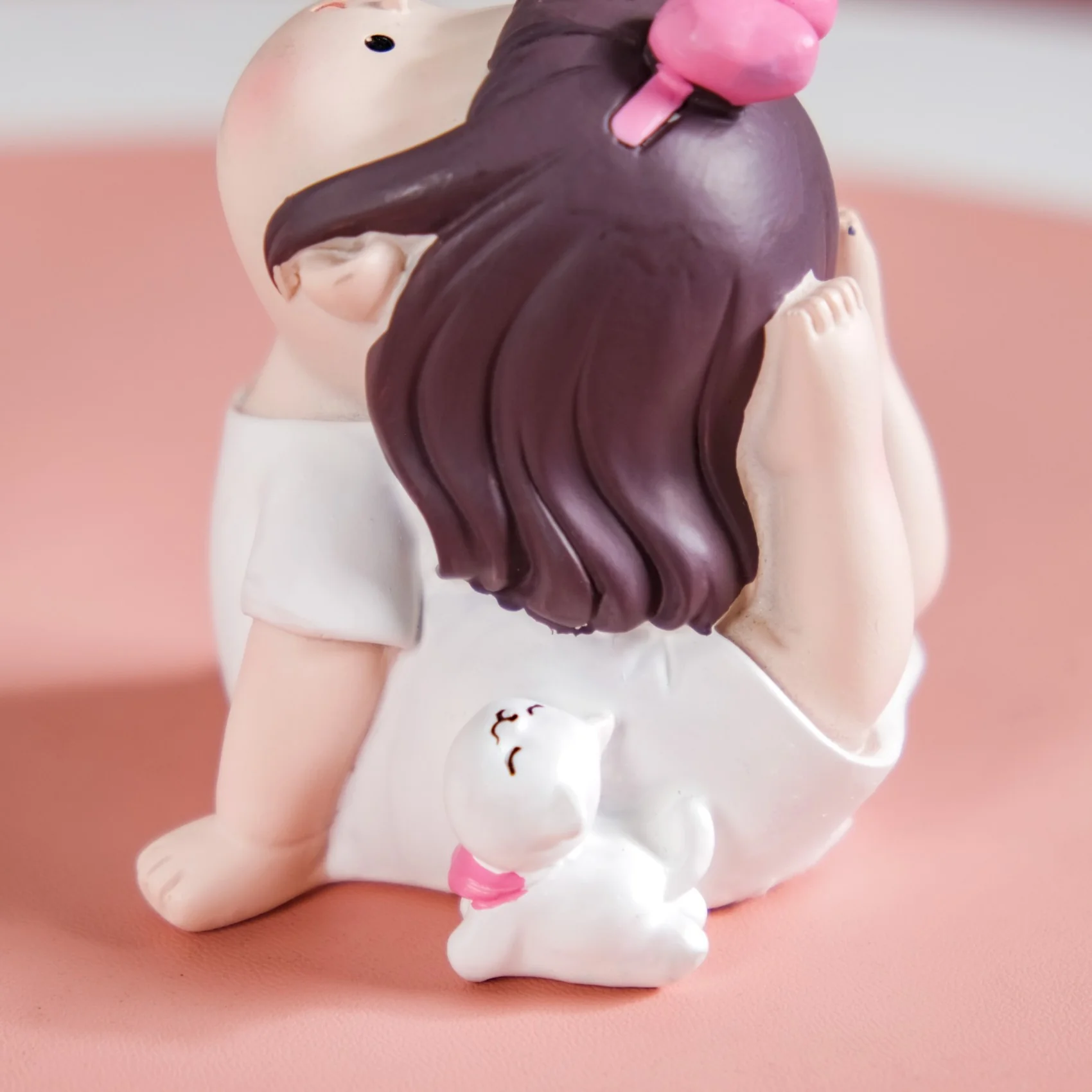 Kawaii Little Girl Yoga Showpiece Set Of 4 - Image 8
