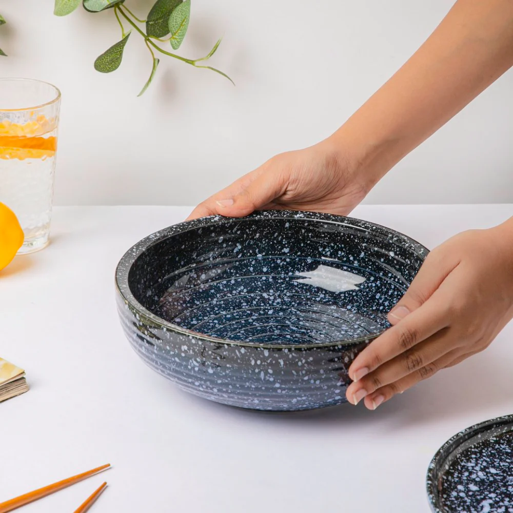 Kimberlite Finish Stone Ceramic Bowl 9 inch 1700 ml - Image 2
