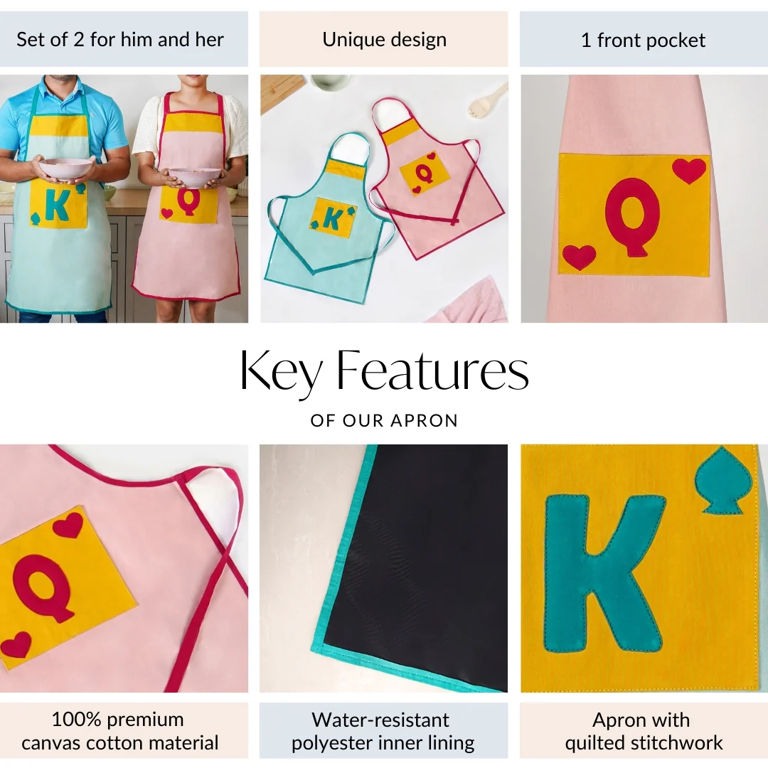 King And Queen Apron Set - Image 4