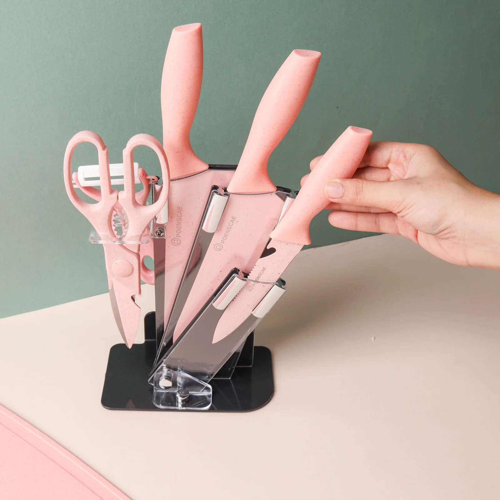 Knife Set With Board - Image 5