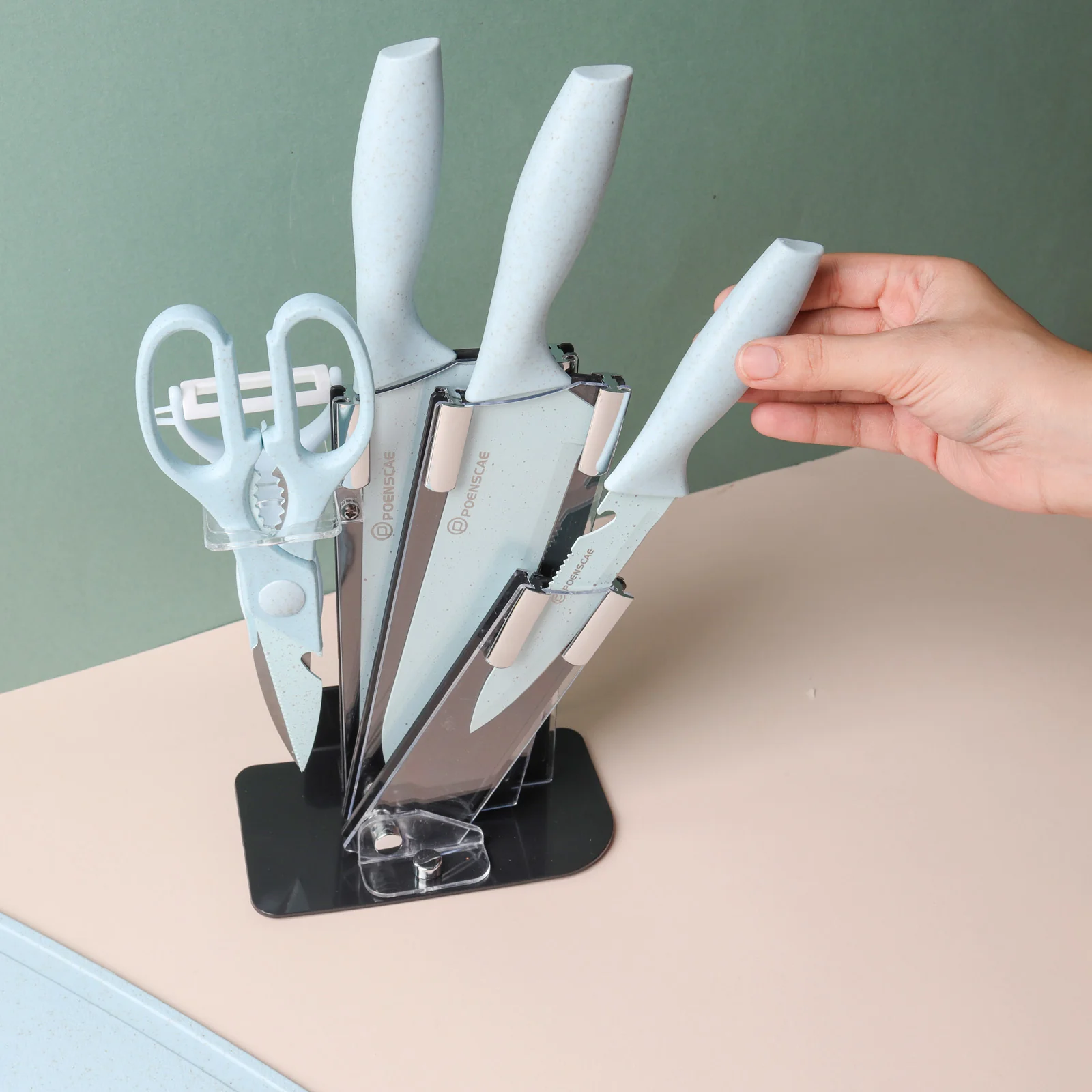 Knife Set With Stand - Image 5