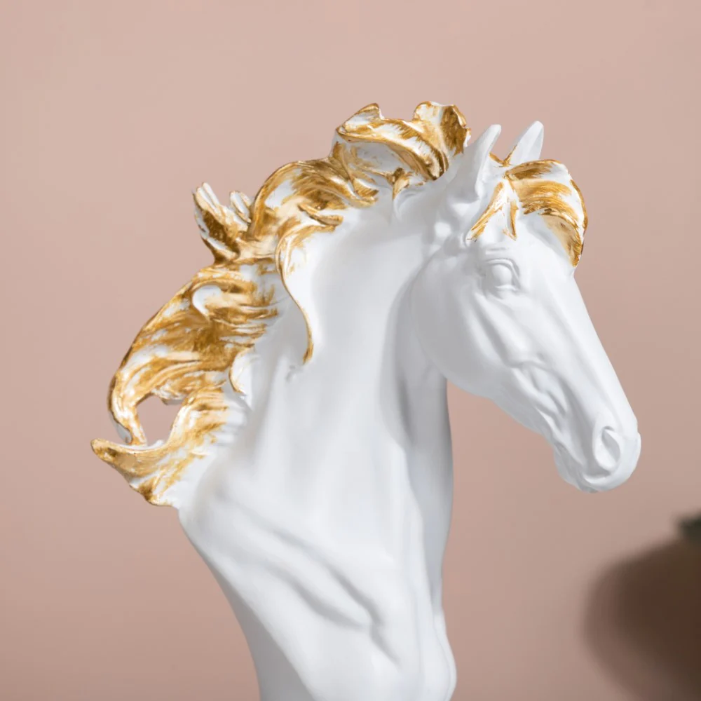 Knight Horse Chess Piece Decor White 10 Inch - Image 5