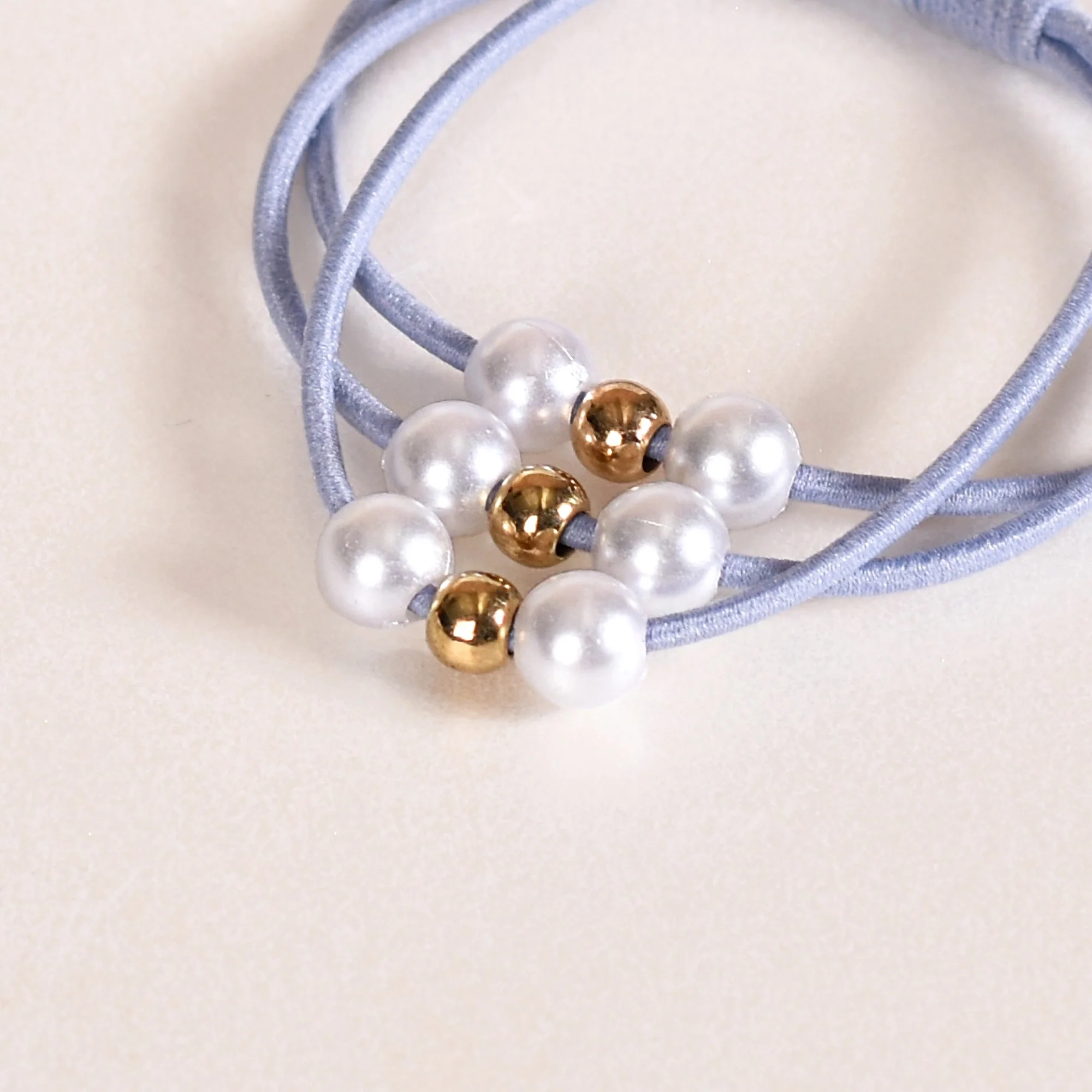Knotted Faux Pearl Scrunchie Set Of 5 - Image 10