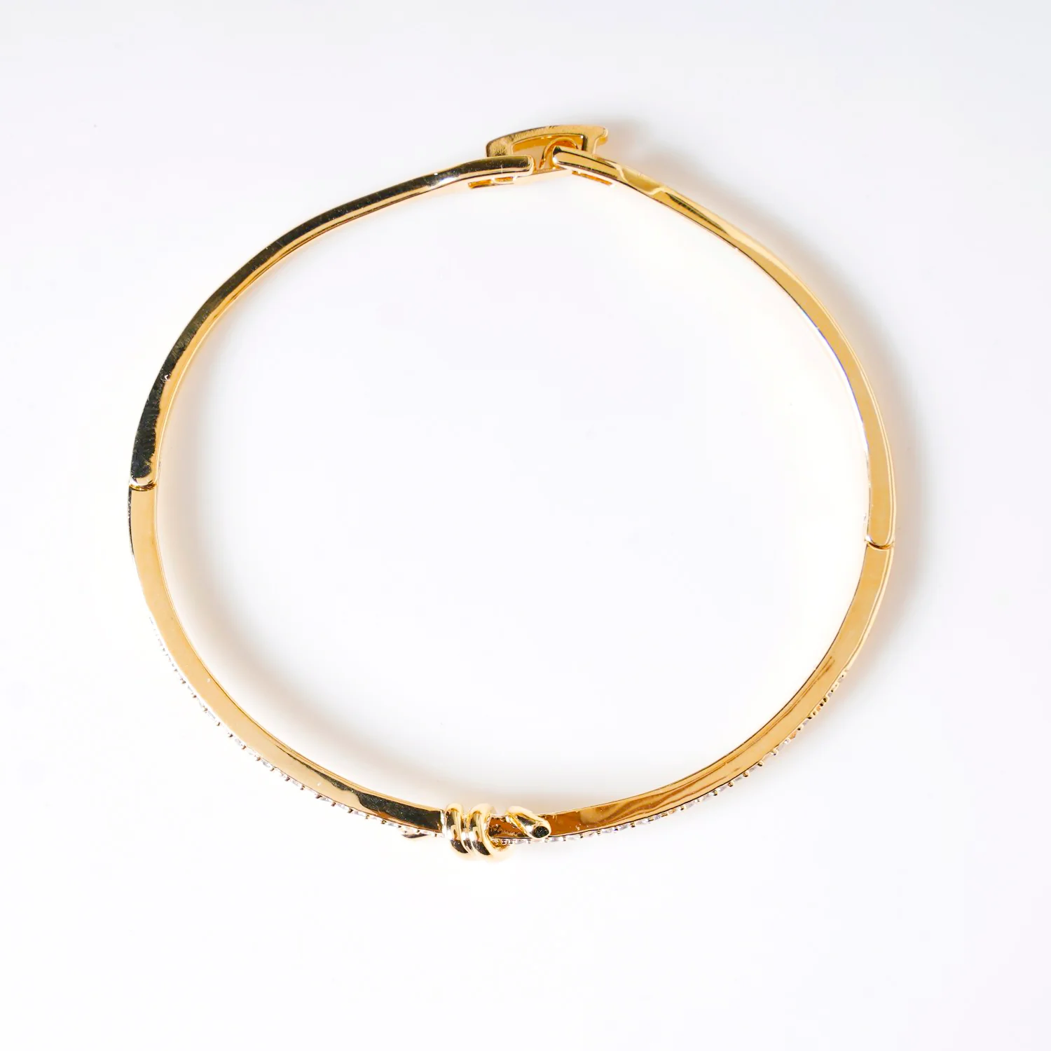 Knotted Glamour Gold Cuff Bracelet - Image 6