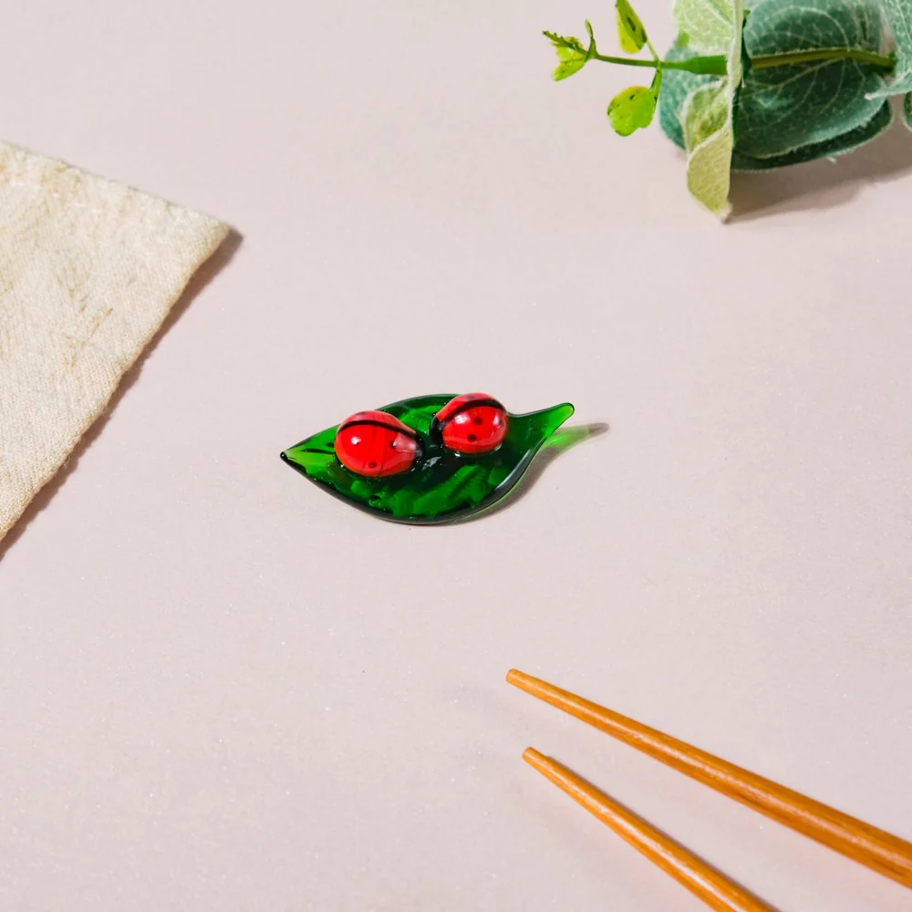 Ladybird Glass Chopstick Rest