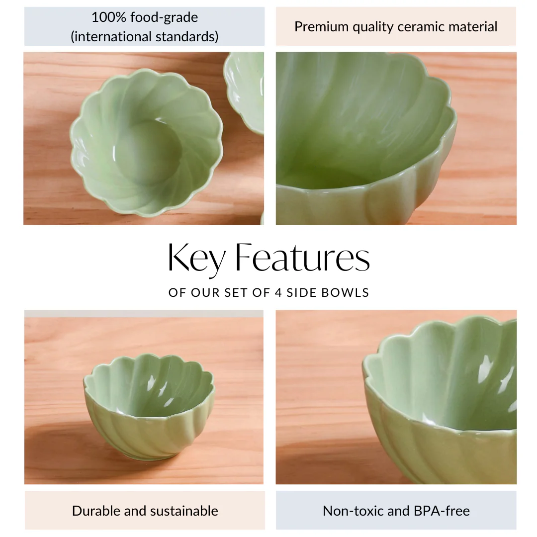 Lao Luxury Ceramic Side Bowls Set Of 4 300ml - Image 4
