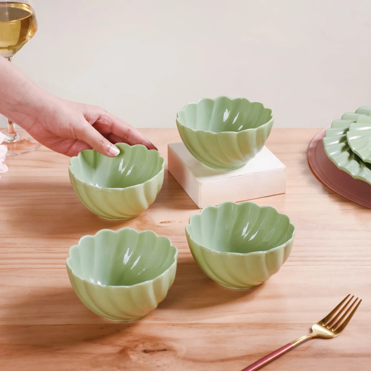 Lao Luxury Ceramic Side Bowls Set Of 4 300ml - Image 6