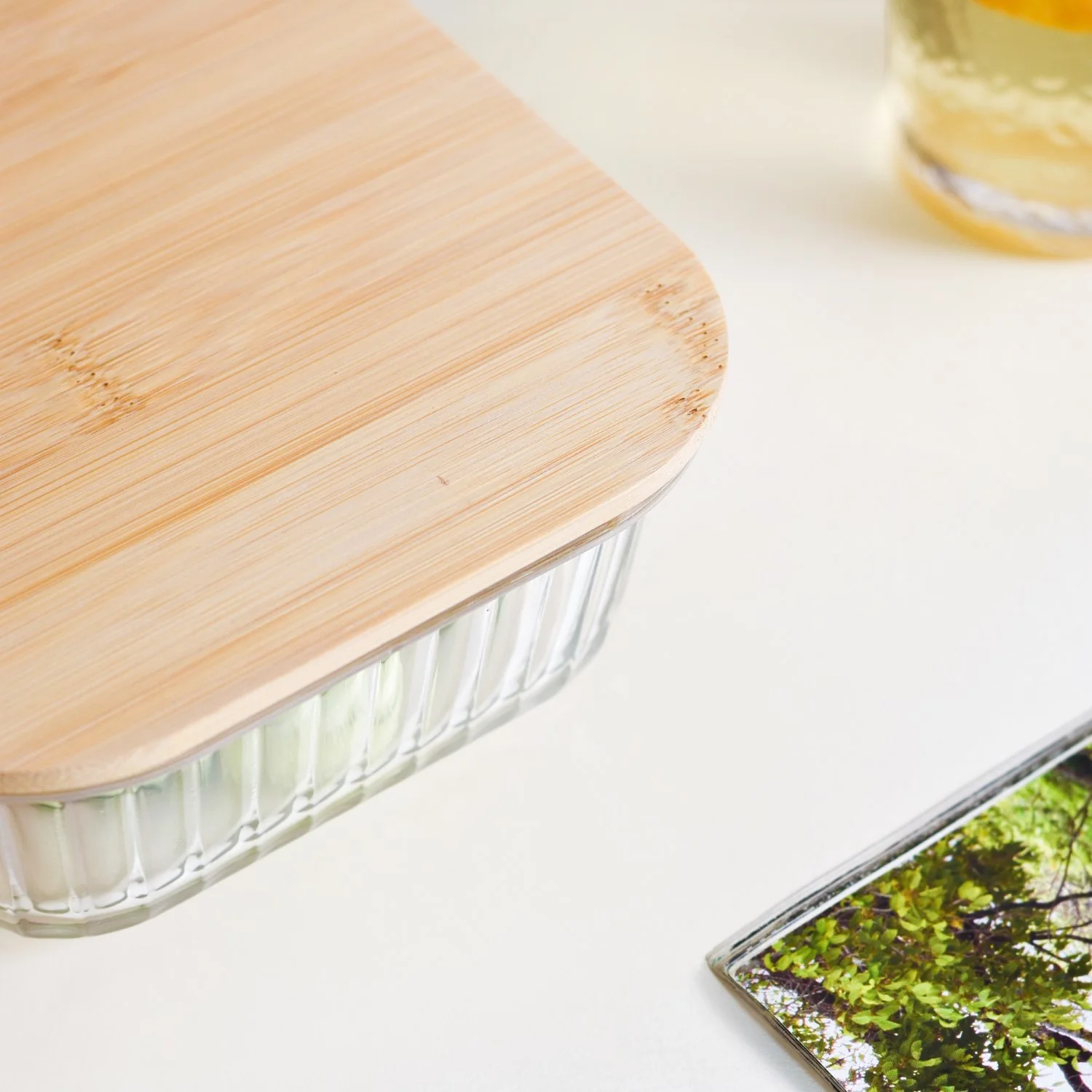 Large Airtight Glass Storage Container With Wooden Lid Set Of 2 800ml - Image 7