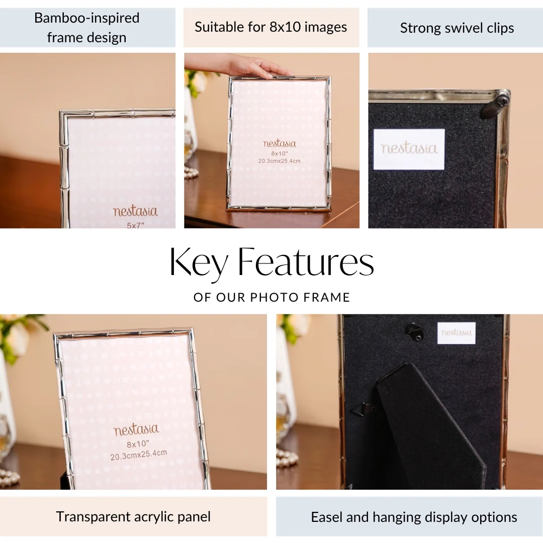 Large Bamboo Cut Photo Frame 20x25cm - Image 5