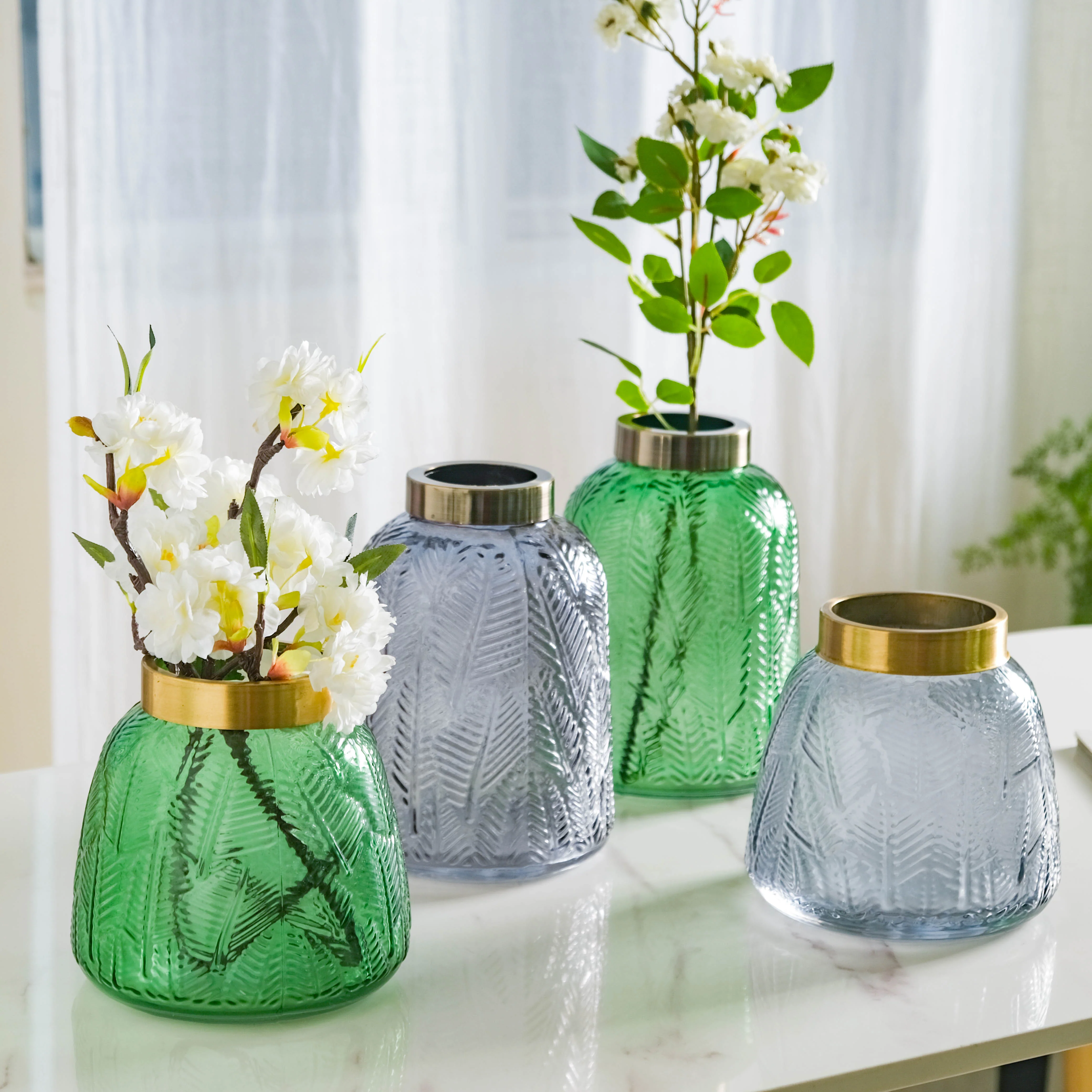 Large Bottle Glass Vase - Image 3
