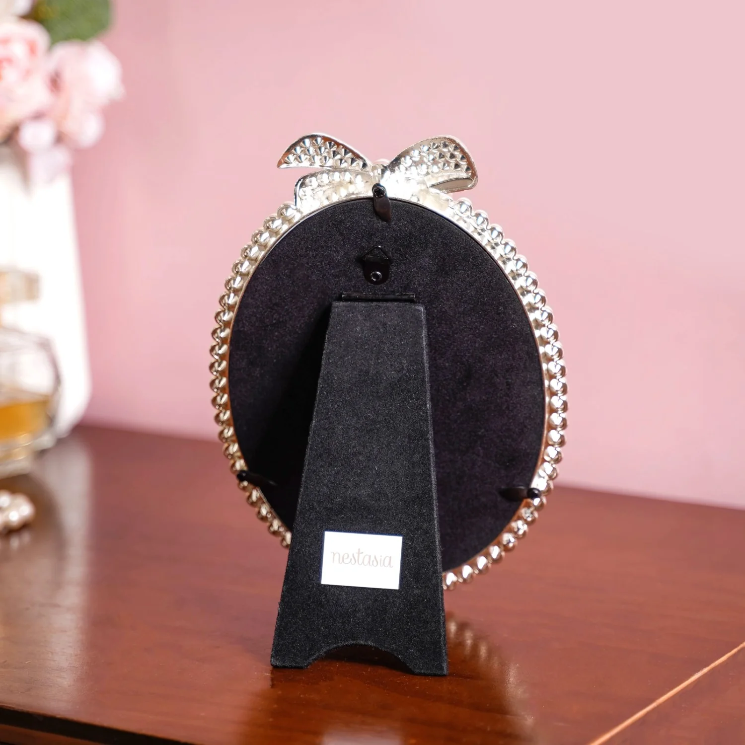 Large Bow Pearl Mirror 13x18cm - Image 7