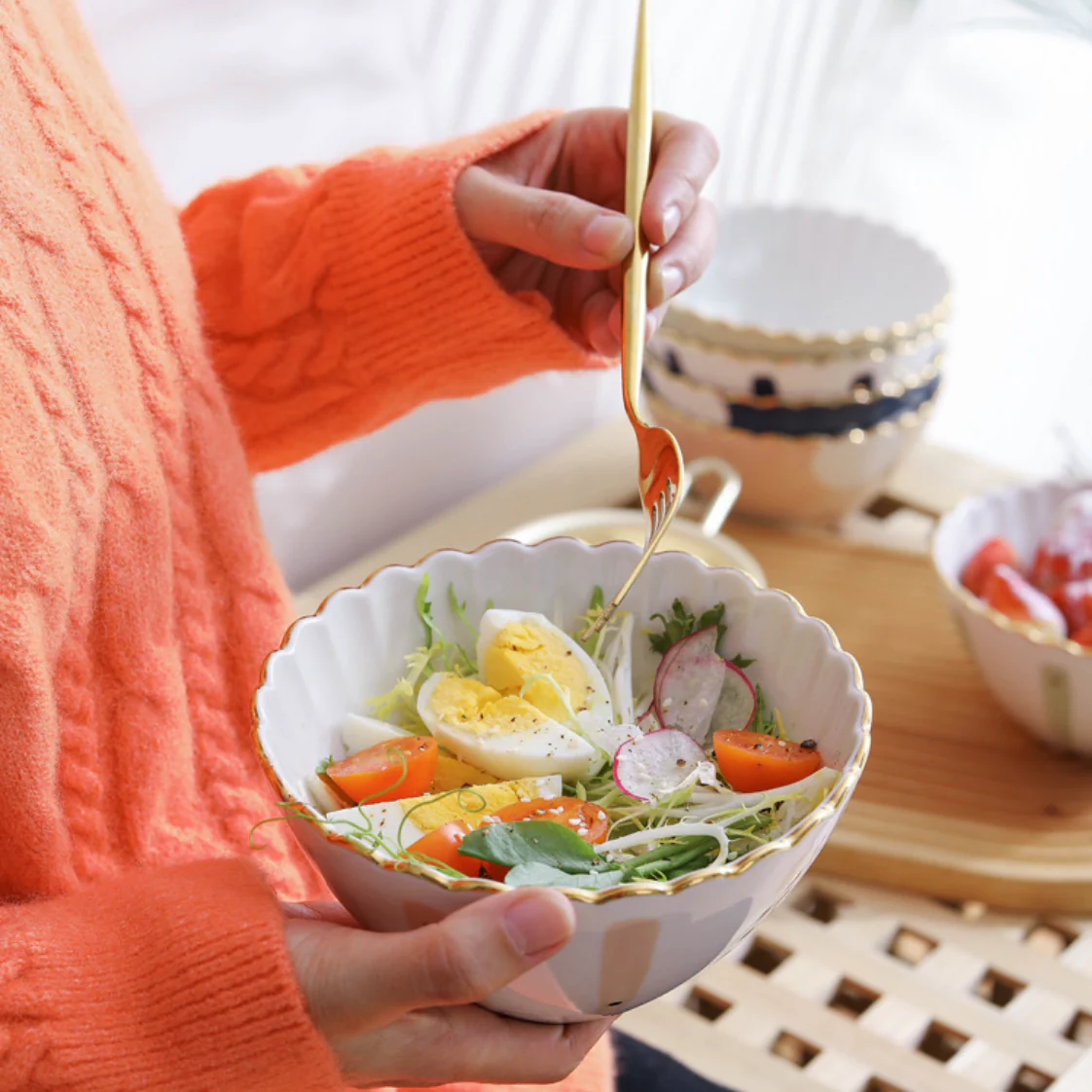 Large Ceramic Snack Bowl - Image 9