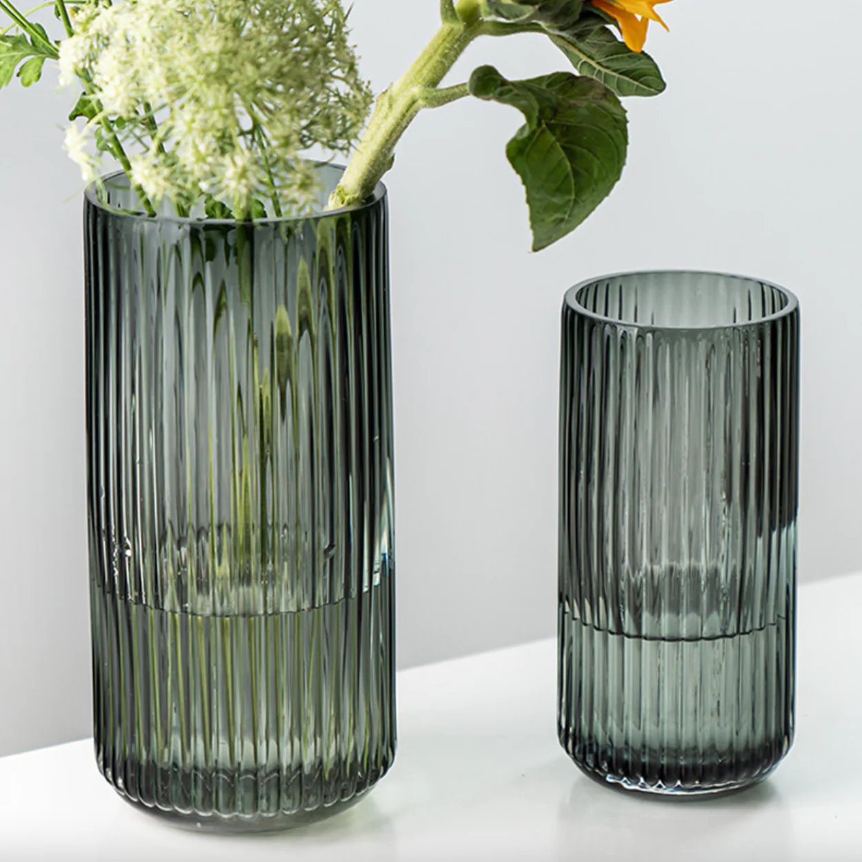 Large Glass Tube Vase - Image 4