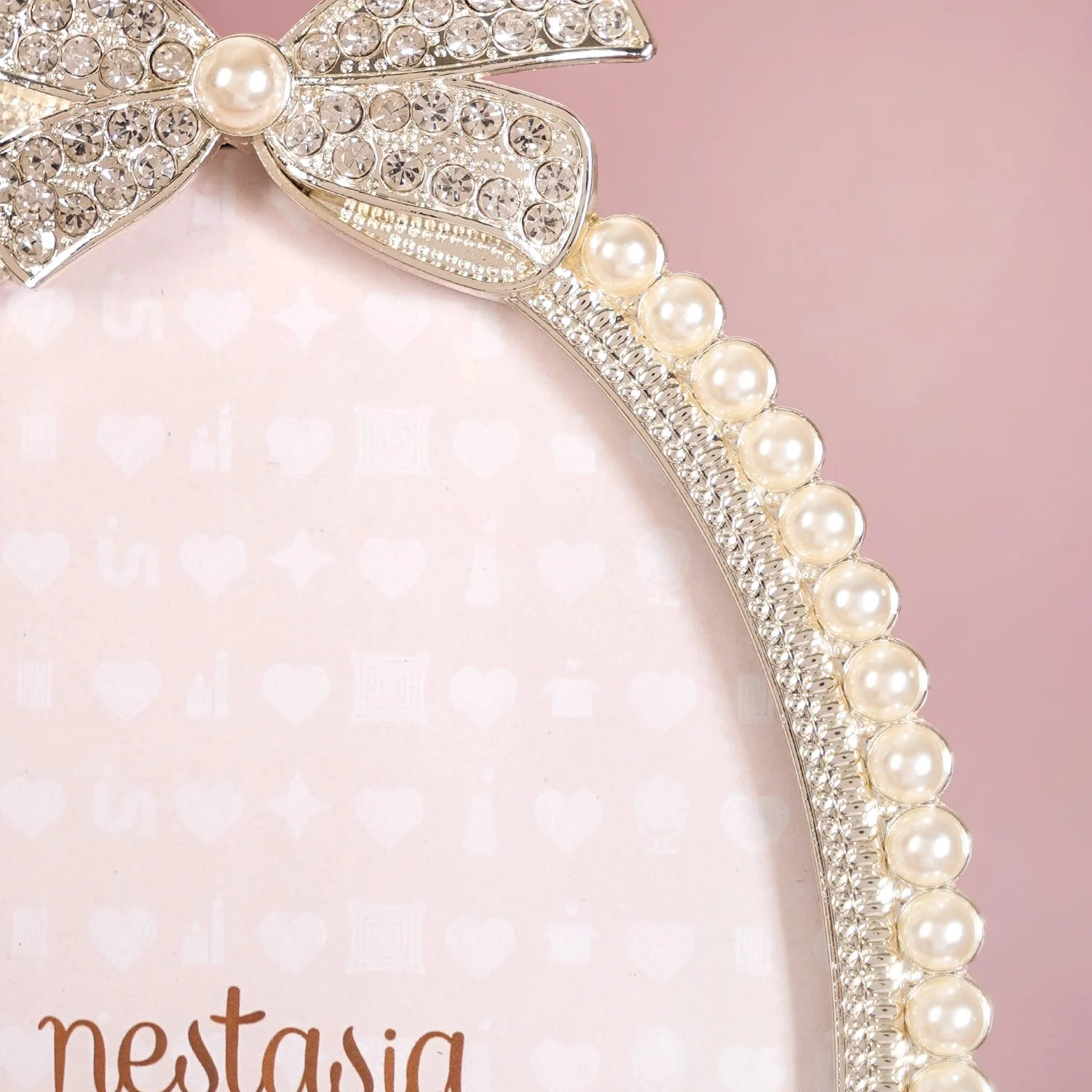 Large Pearl Bow Photo Frame 13x18cm - Image 6