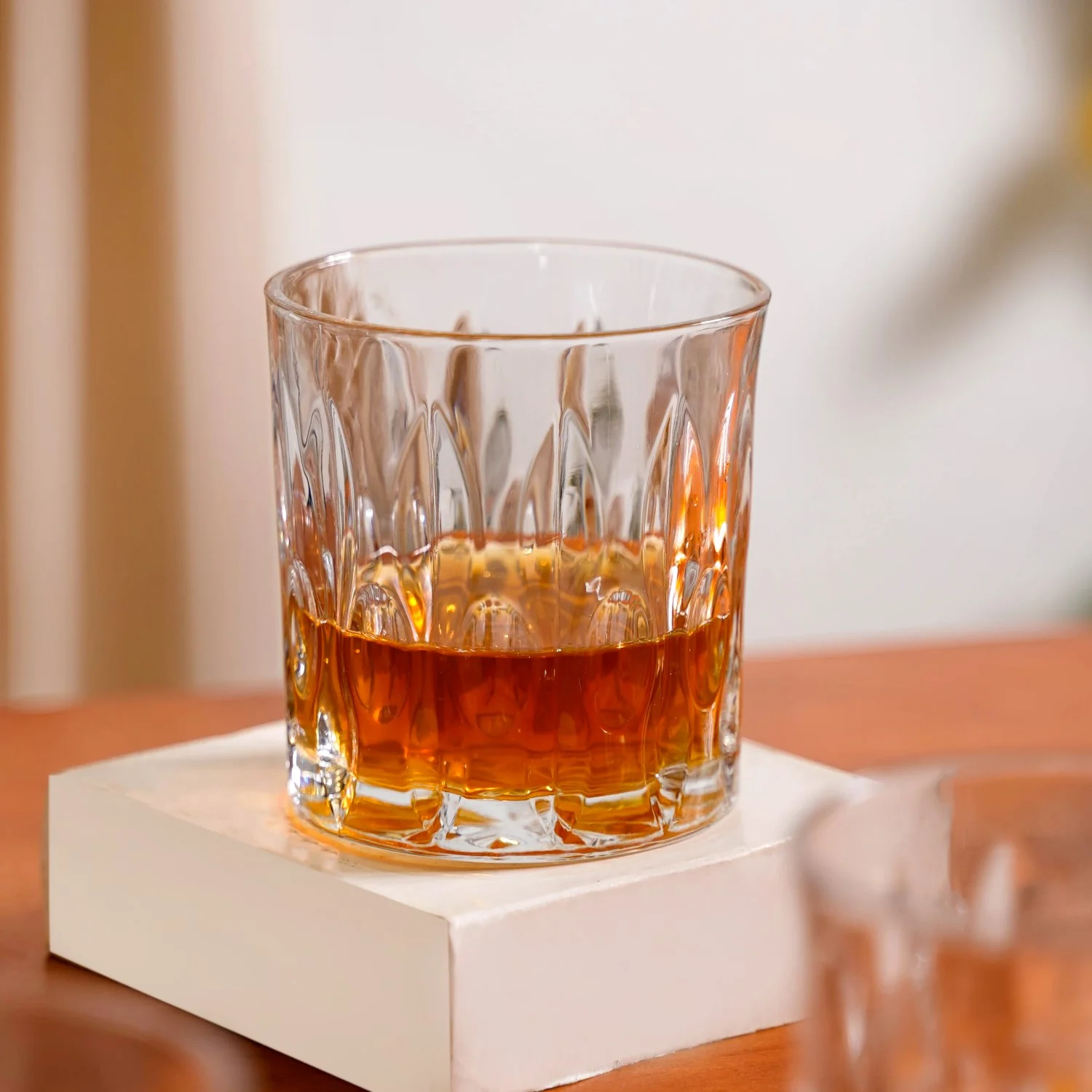Large Set Of 6 Textured Luxe Whiskey Glass 310ml - Image 7