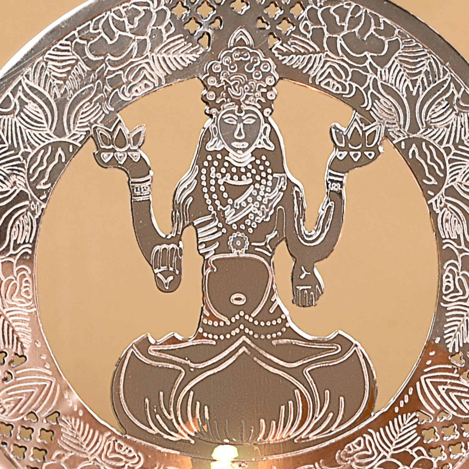 Laxmi Ganesh Metal Tealight Candle Holder Set Of 2 - Image 8