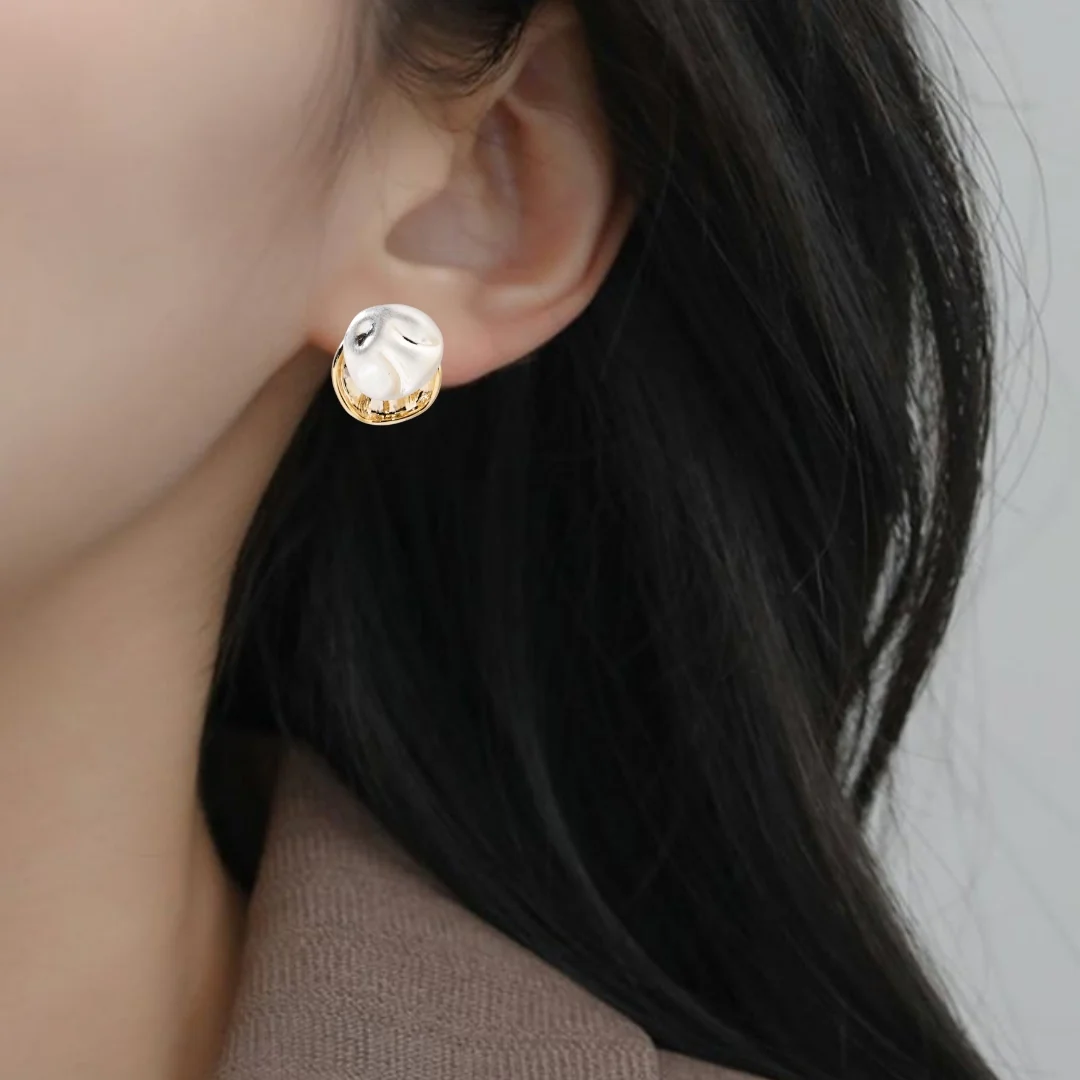 Layered Gold And Silver Earrings - Image 6