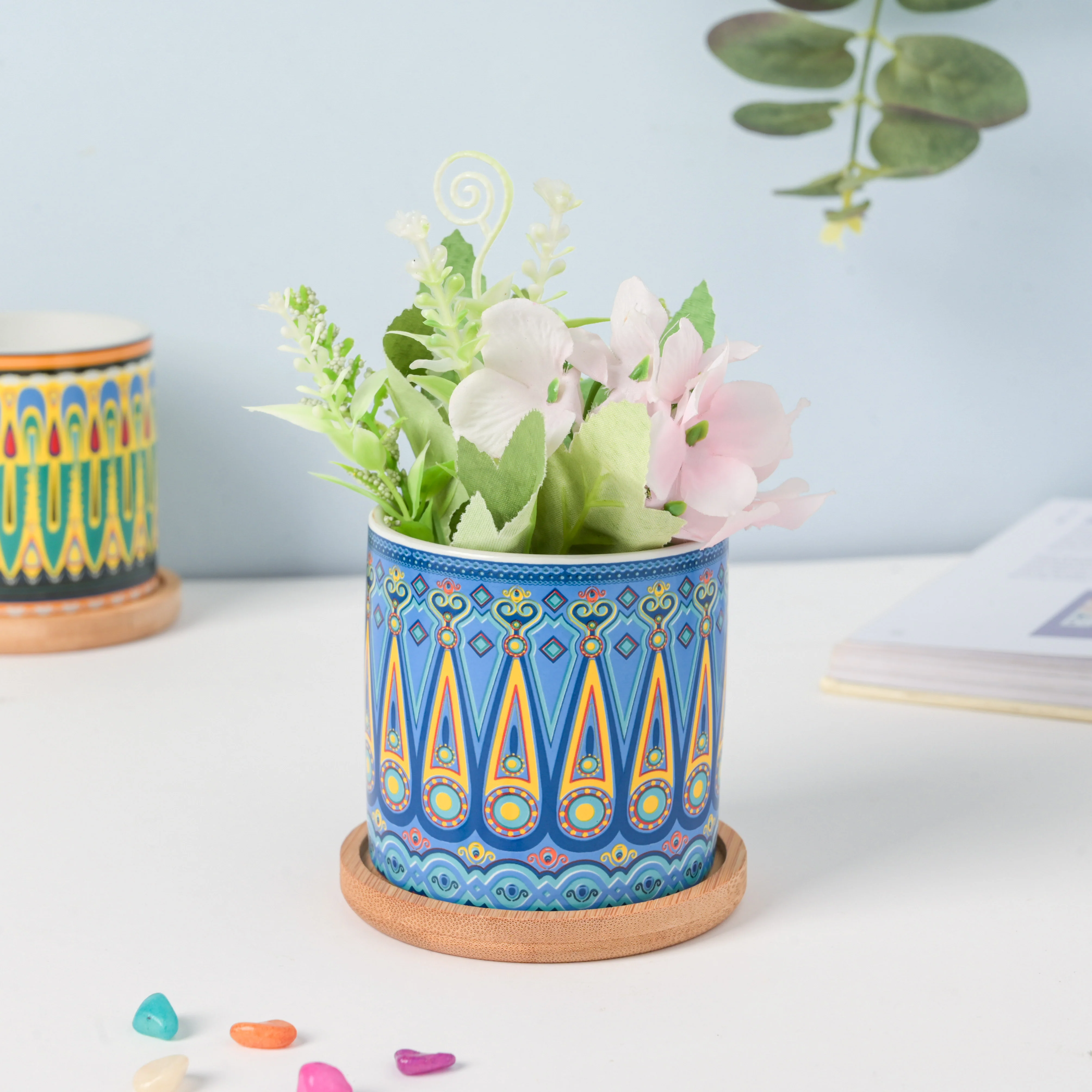 Leafy Luxe Indoor Planter With Coaster Set Of 4 - Image 11