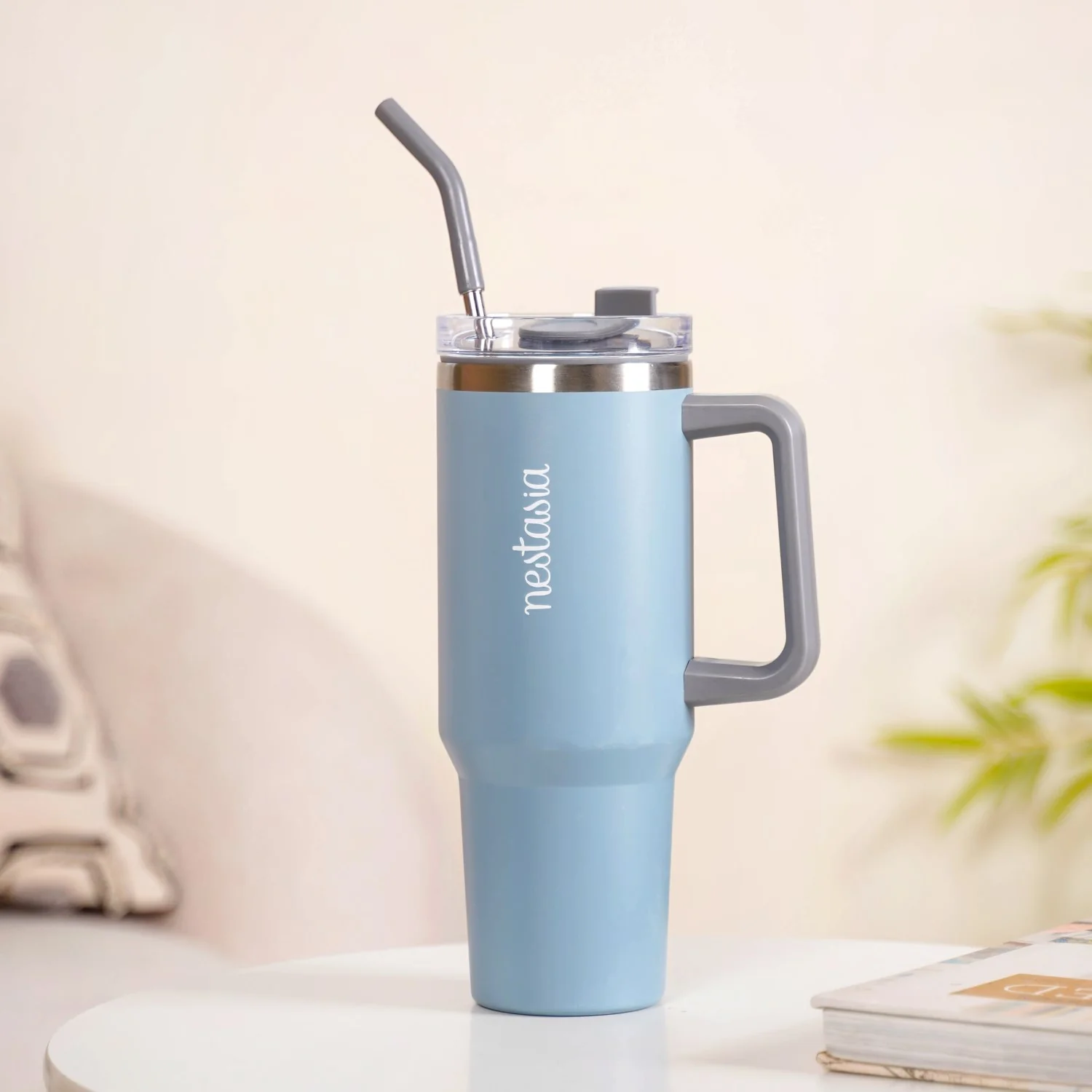Leakproof Travel Water Bottle With Straws 1200ml - Image 2