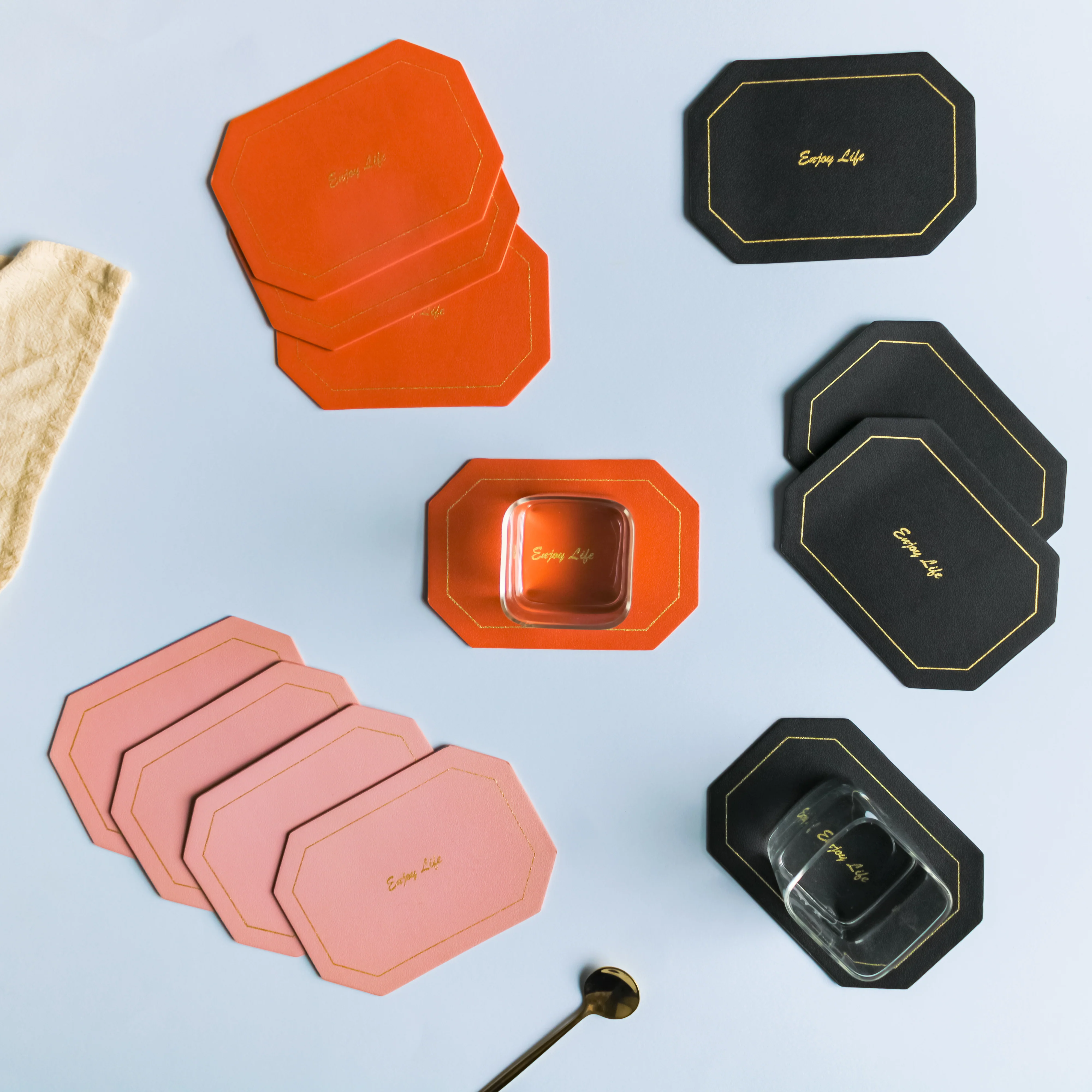 Leather Coaster Set of 4 - Image 11