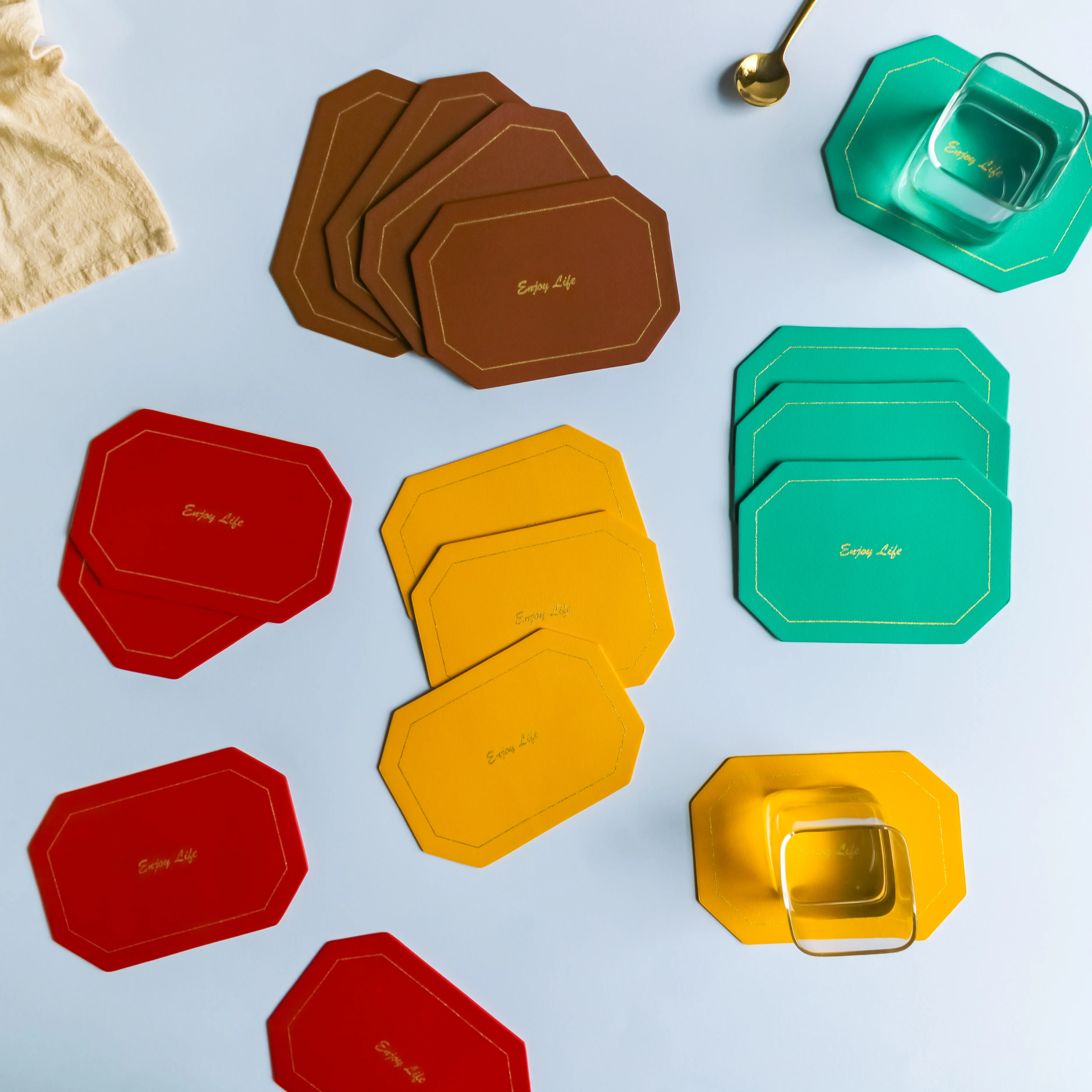 Leather Coaster Set of 4 - Image 13