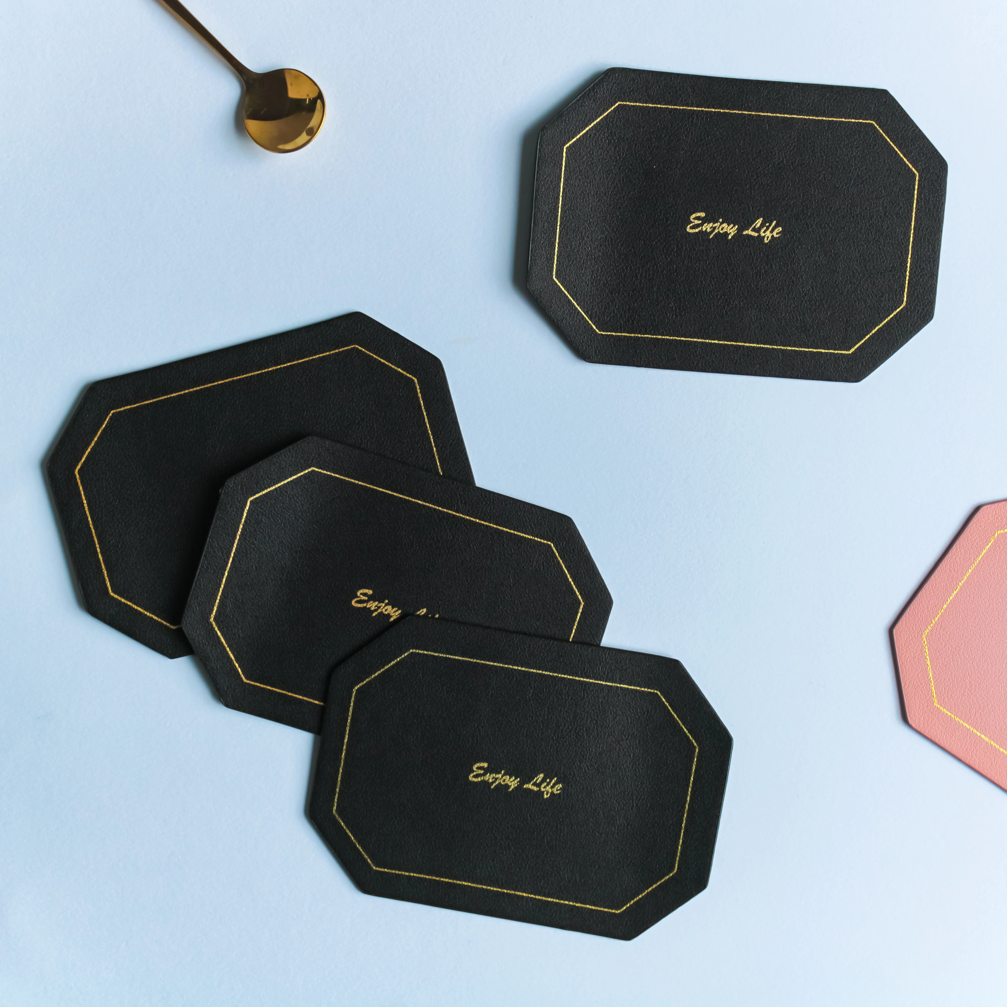 Leather Coaster Set of 4 - Image 5