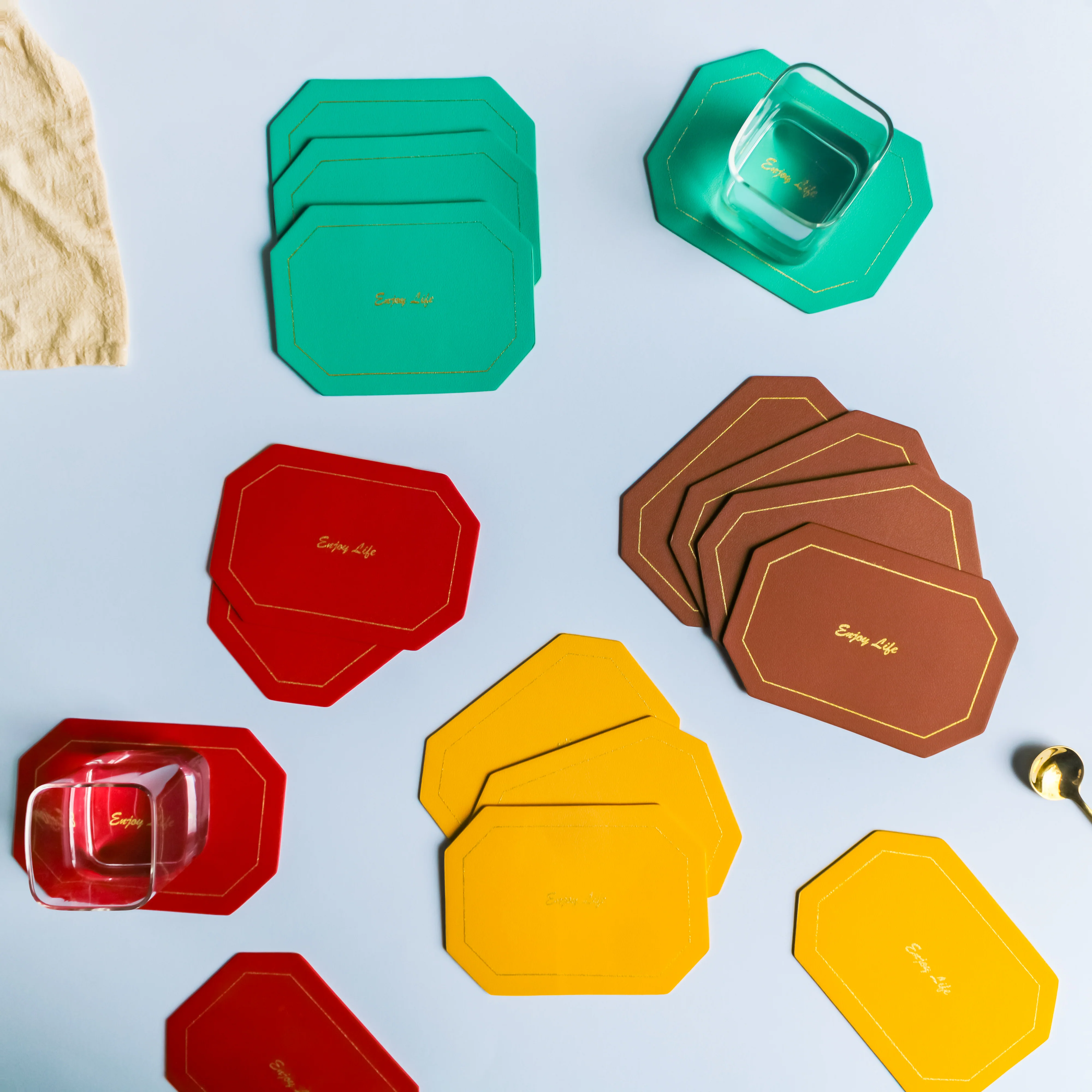 Leather Coaster Set of 4 - Image 7