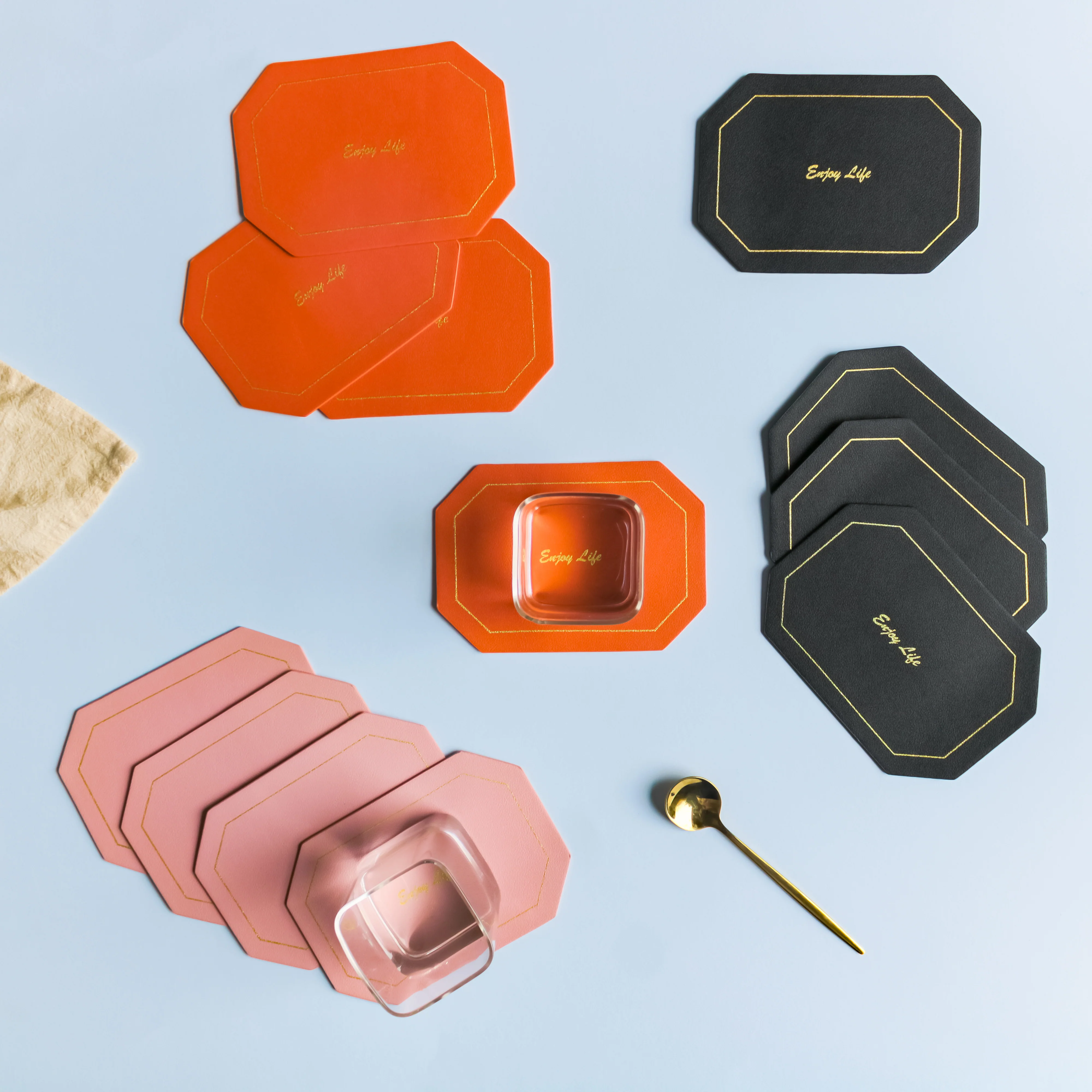 Leather Coaster Set of 4 - Image 9