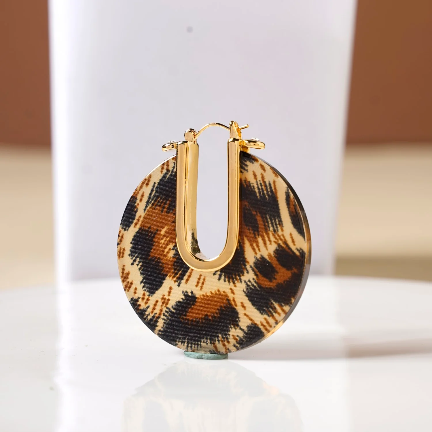 Leopard Hoop Earrings - Image 2